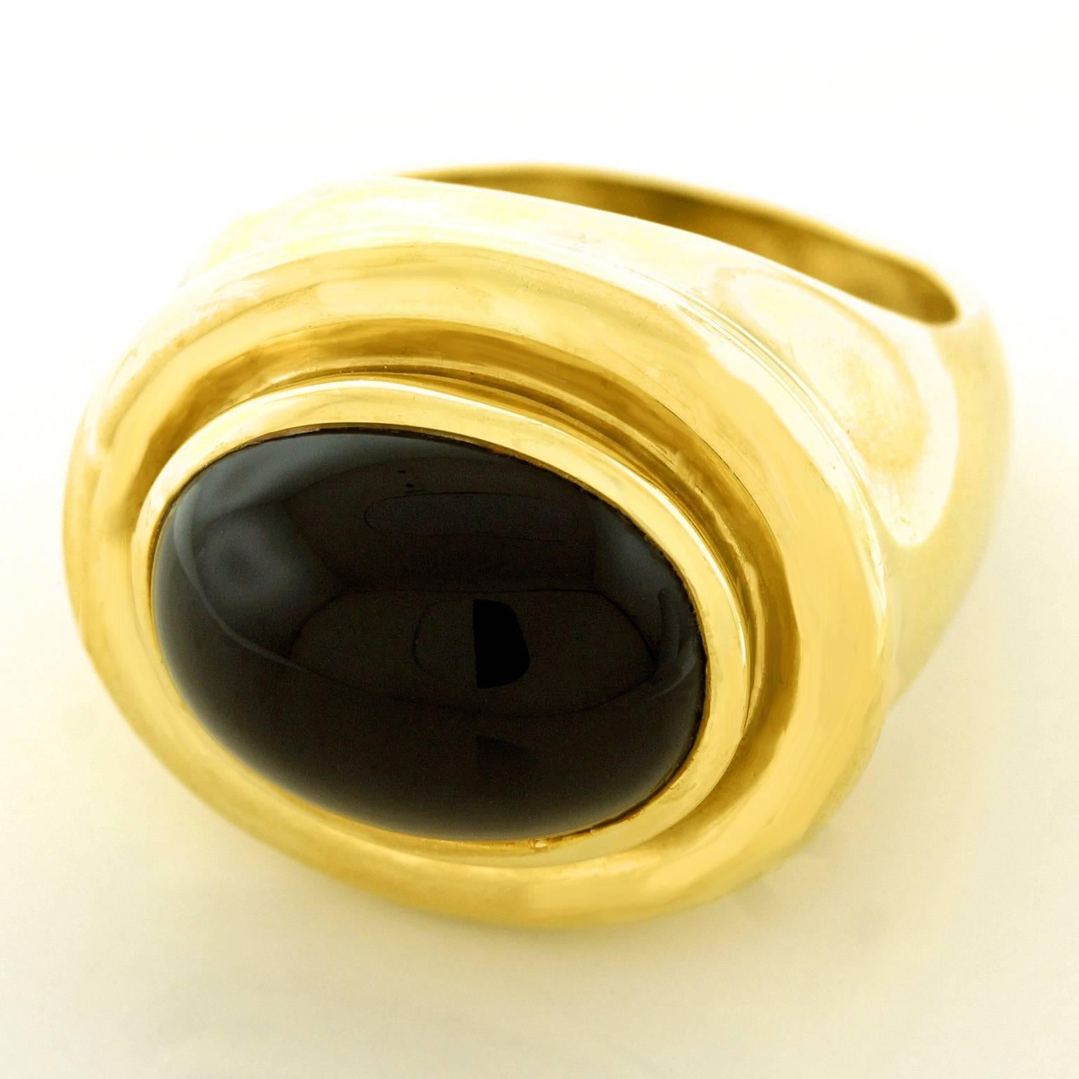 Paloma Picasso for Tiffany & Co. Onyx and Gold Ring In Excellent Condition In Litchfield, CT