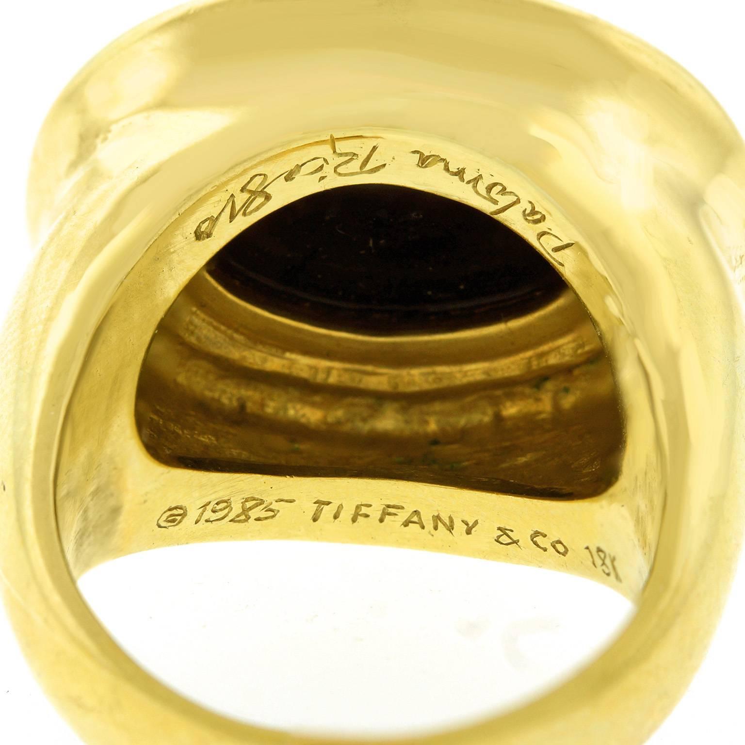 Paloma Picasso for Tiffany & Co. Onyx and Gold Ring 1