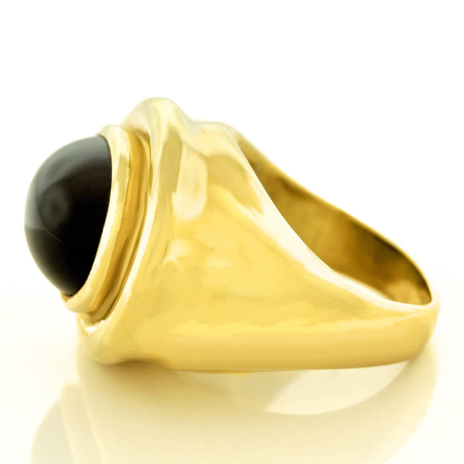 Paloma Picasso for Tiffany & Co. Onyx and Gold Ring 3