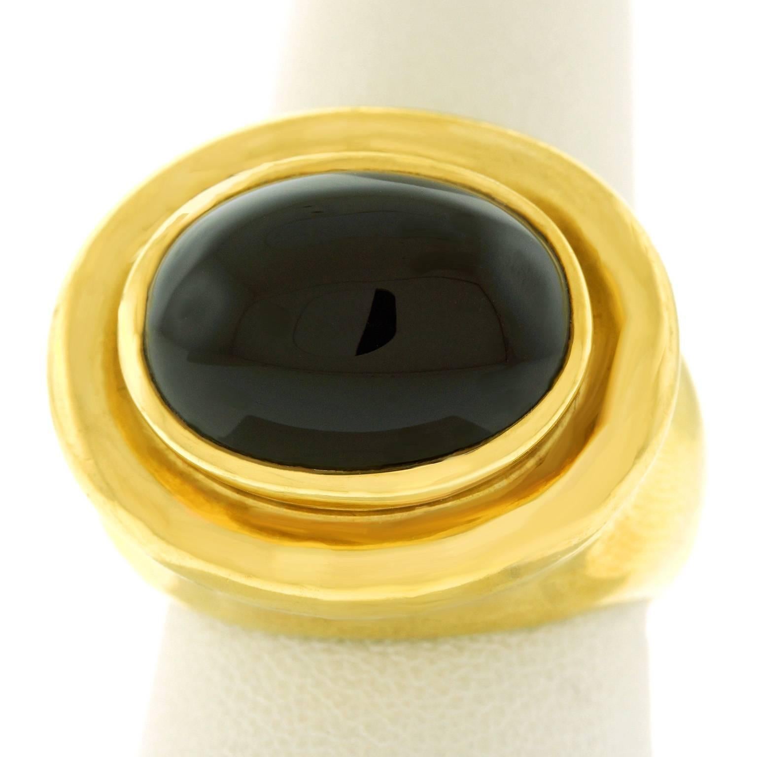 Paloma Picasso for Tiffany & Co. Onyx and Gold Ring 4