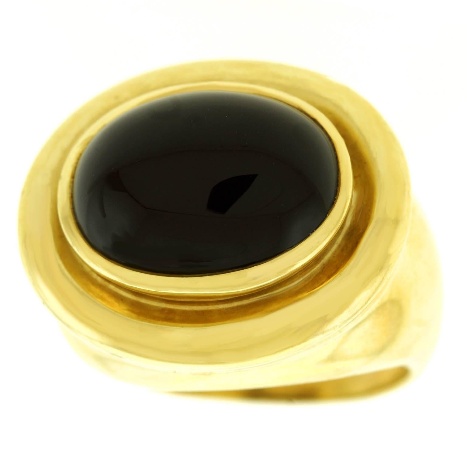 Paloma Picasso for Tiffany & Co. Onyx and Gold Ring 5