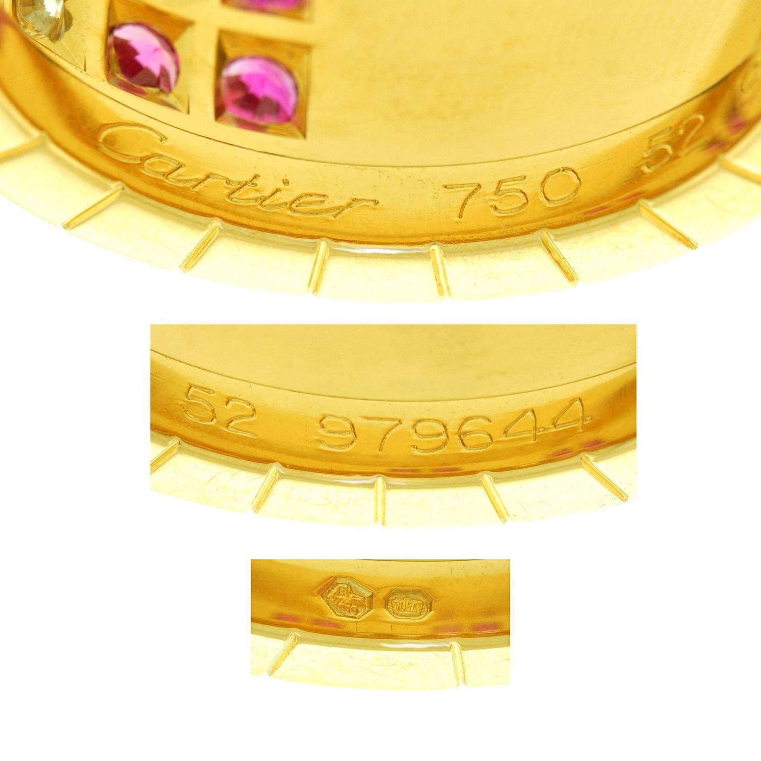 Cartier Ruby Diamond Gold “Lanieres” Ring 1