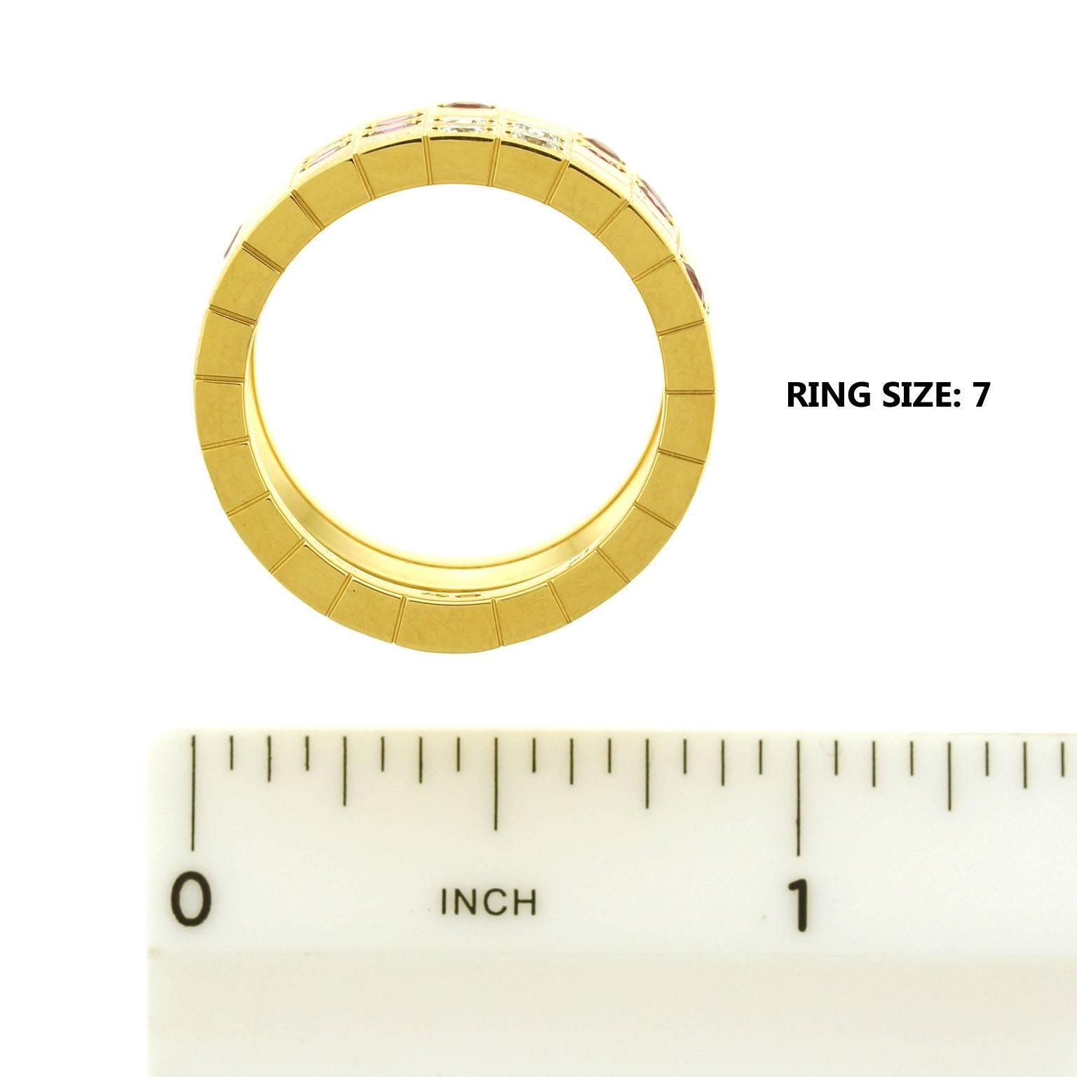 Cartier Ruby Diamond Gold “Lanieres” Ring 2