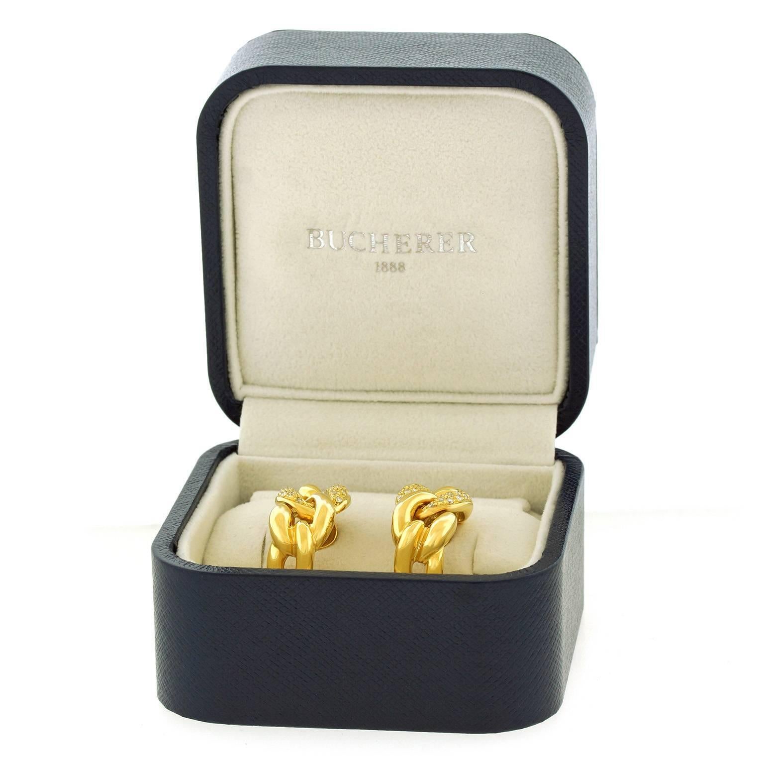 Bucherer Diamond and Gold Earrings 2