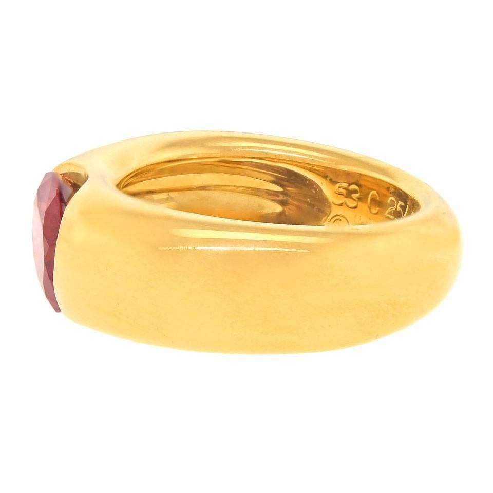Women's 1993 Cartier Pink Tourmaline Gold Ring