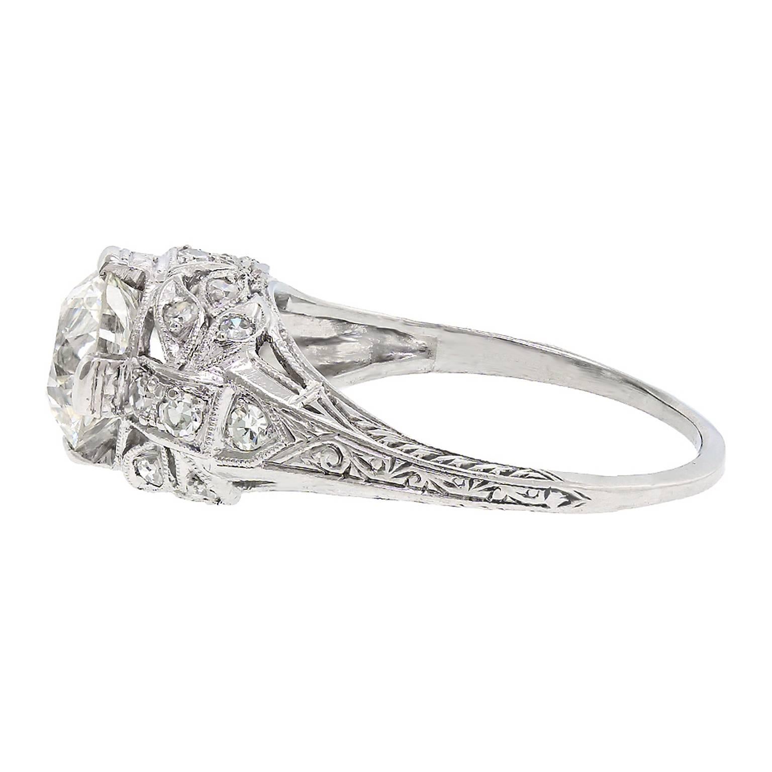 Art Deco Diamond Engagement Ring 3