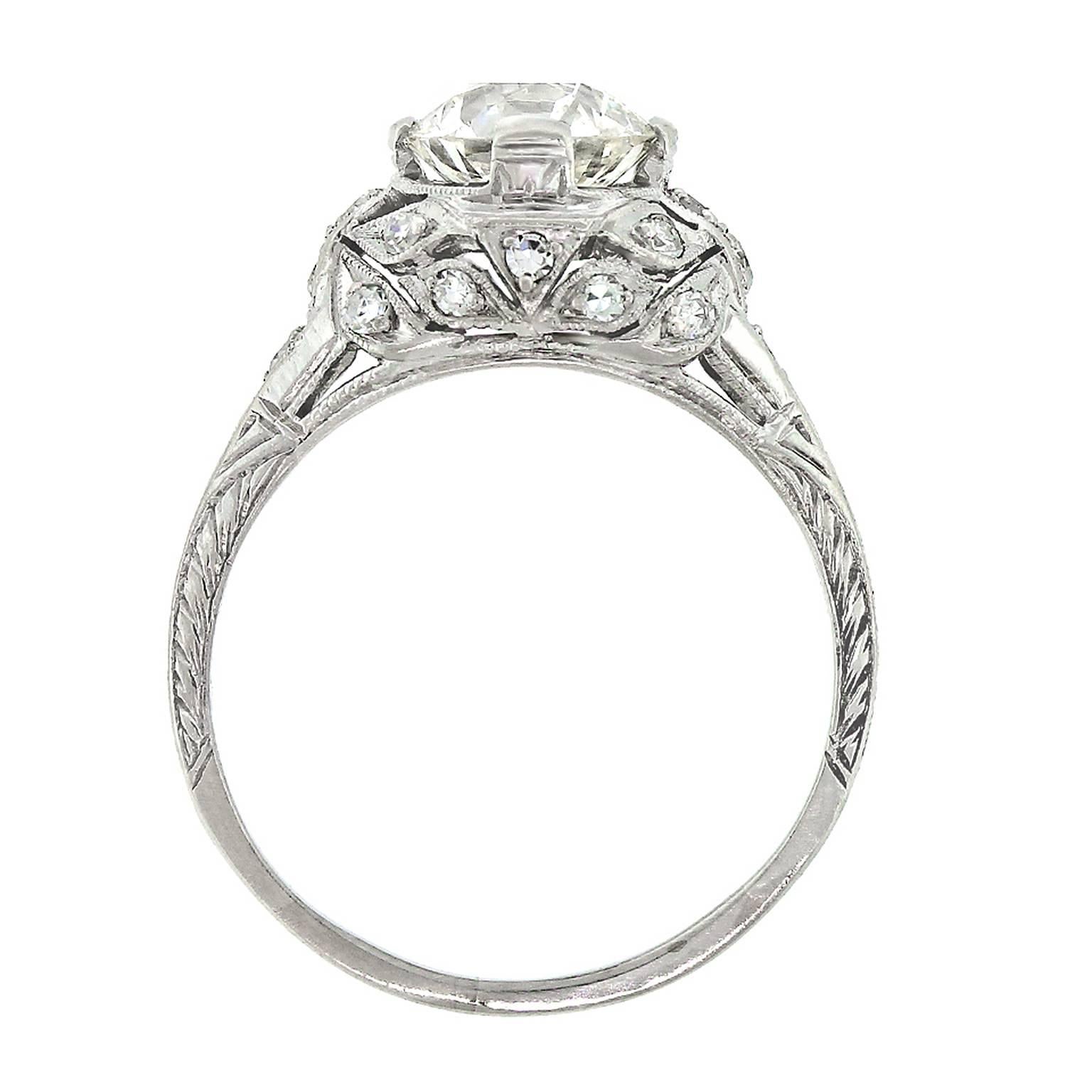 Art Deco Diamond Engagement Ring 4