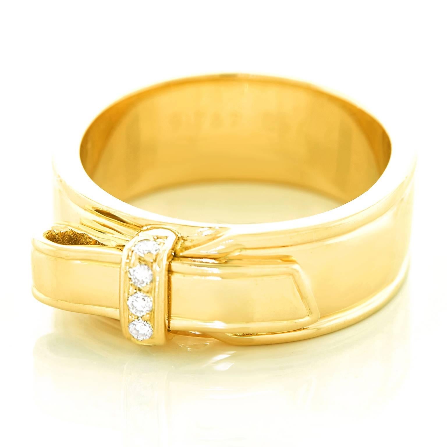 Hermes Gold Buckle Ring 1