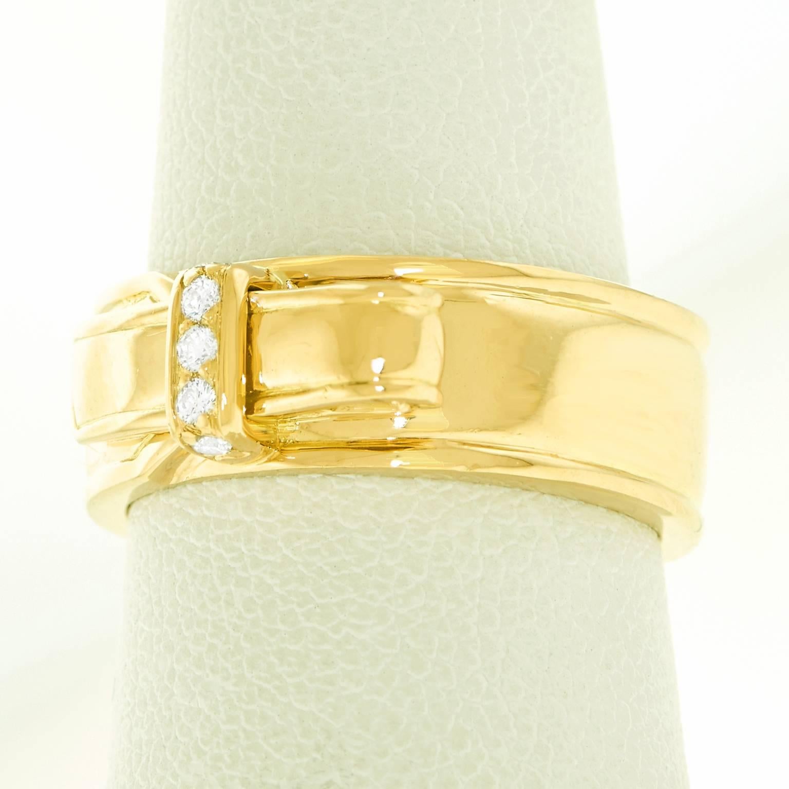Hermes Gold Buckle Ring 2