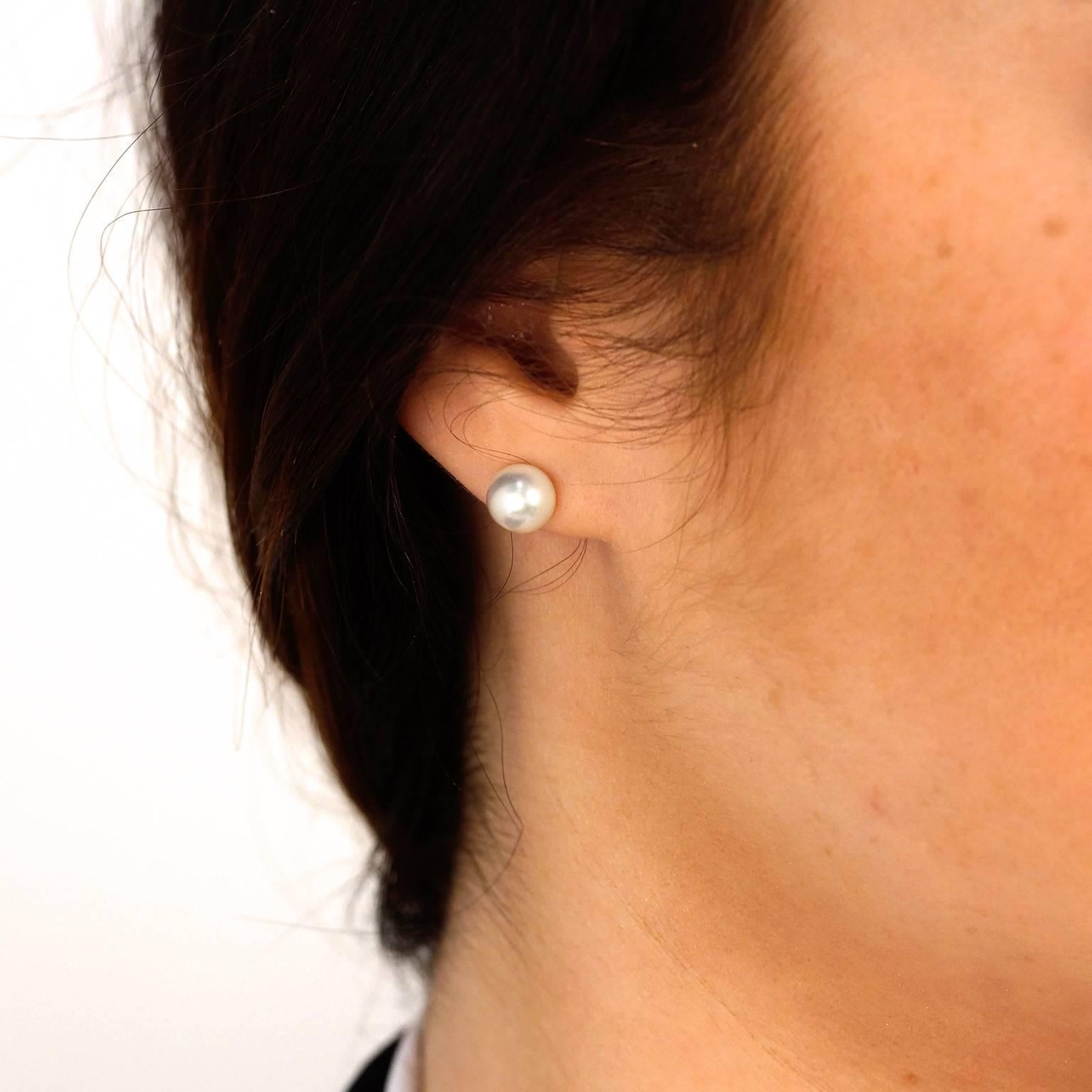 Women's Mikimoto Pearl and Gold Studs