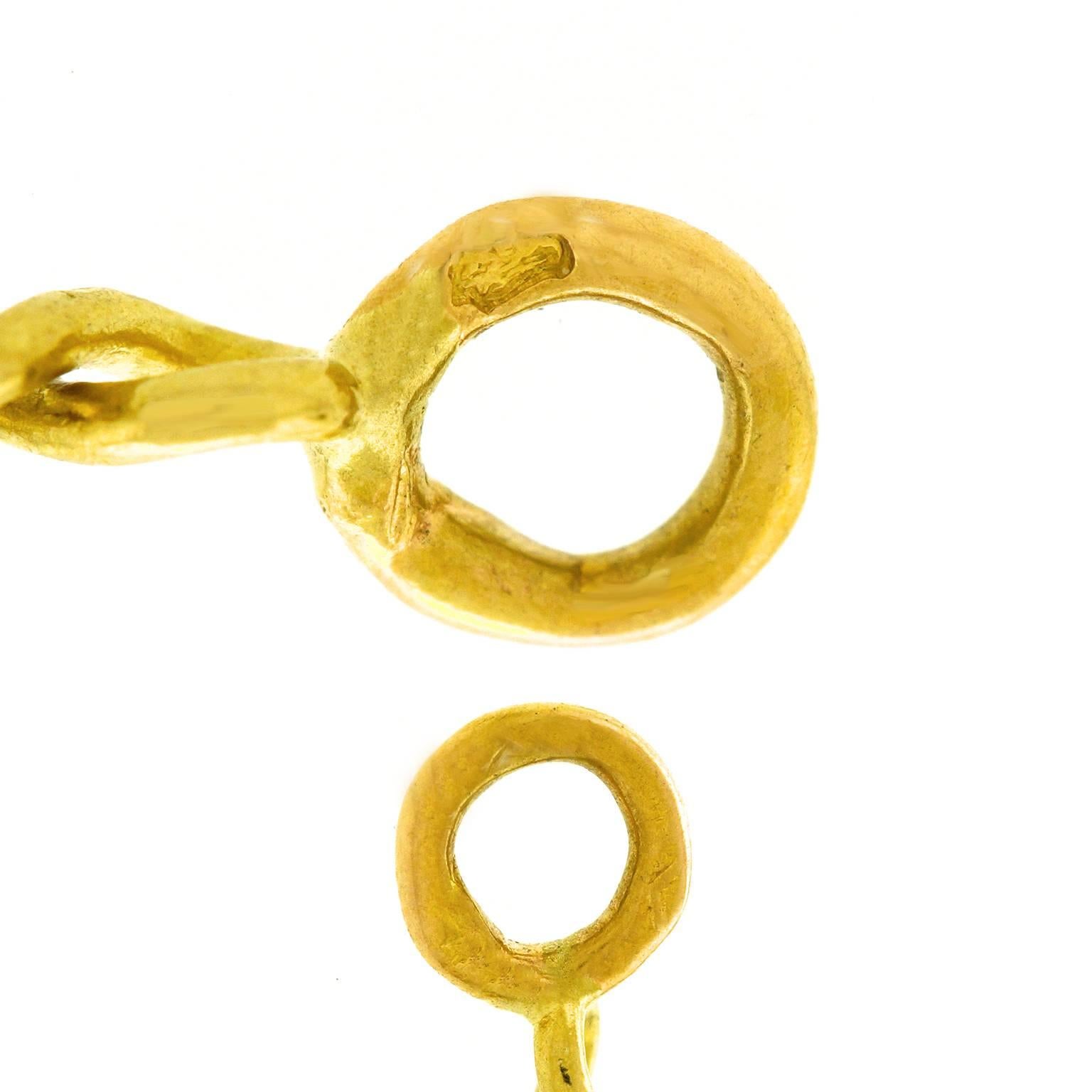 28-Zoll-Antik Französisch Filigran Gold Halskette Damen