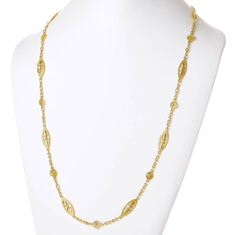 28-inch Antique French Filigree Gold Necklace at 1stDibs | 28 inch ...