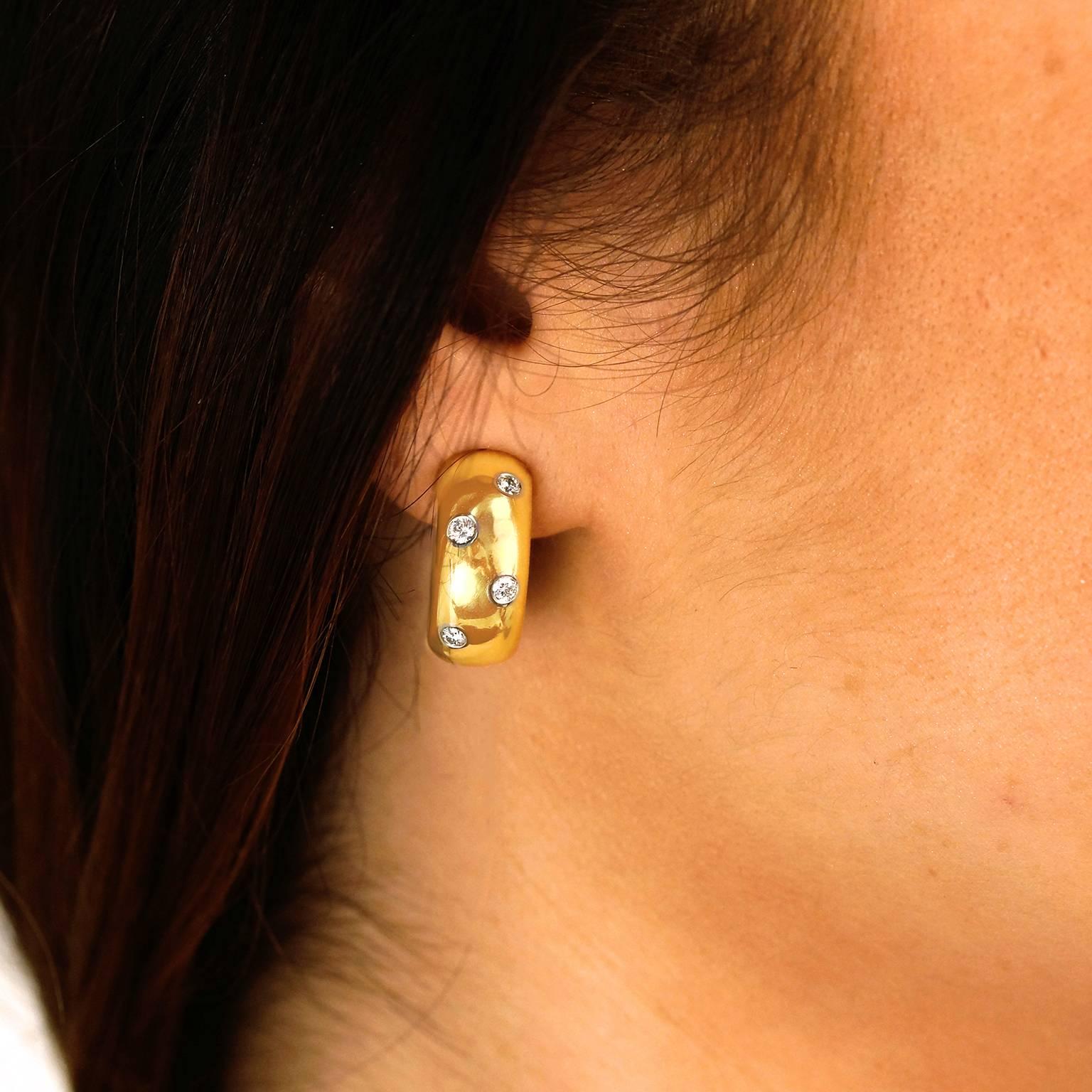 Women's Tiffany & Co. “Etoile” Diamond Gold Earrings