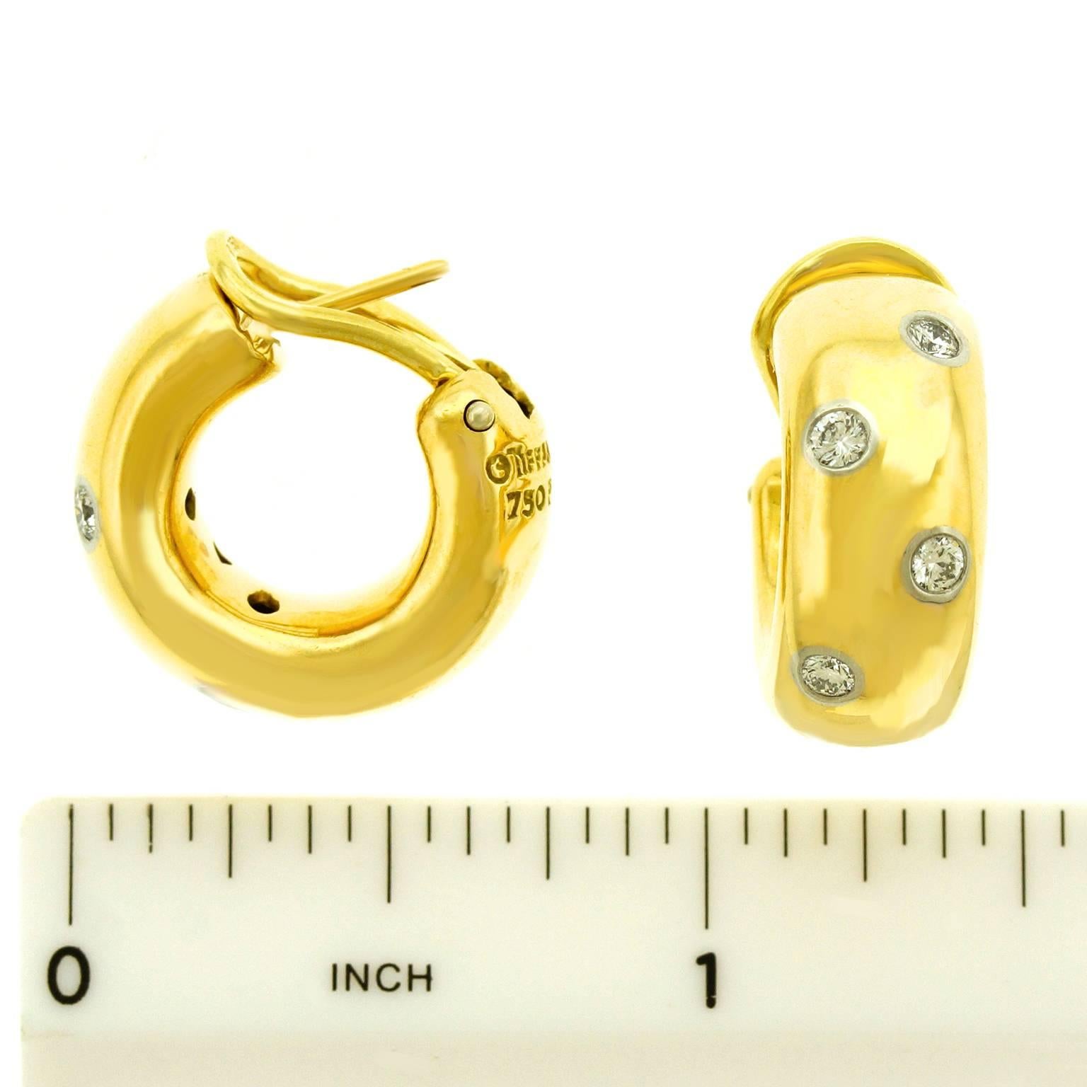 Tiffany & Co. “Etoile” Diamond Gold Earrings 2