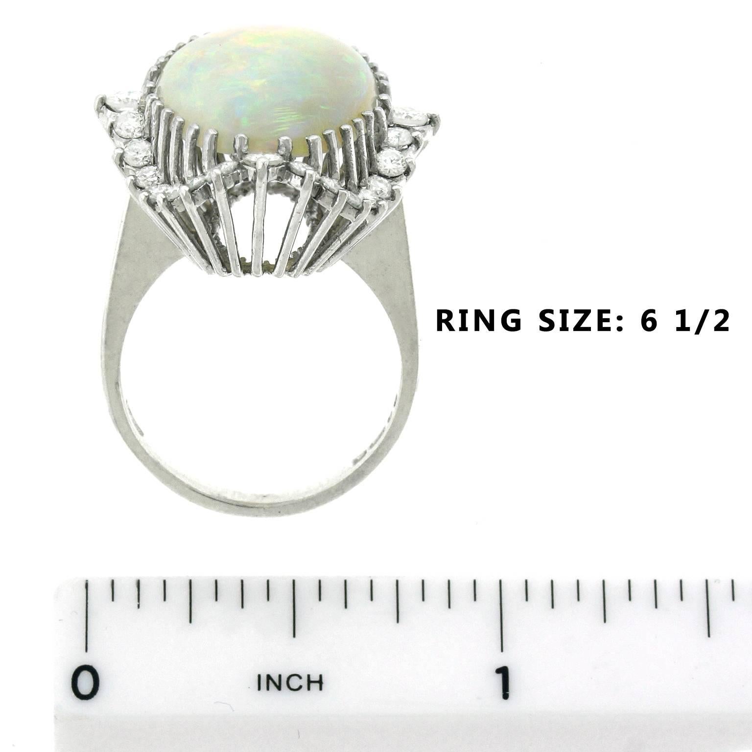 Superb Opal and Diamond White Gold Ring 2