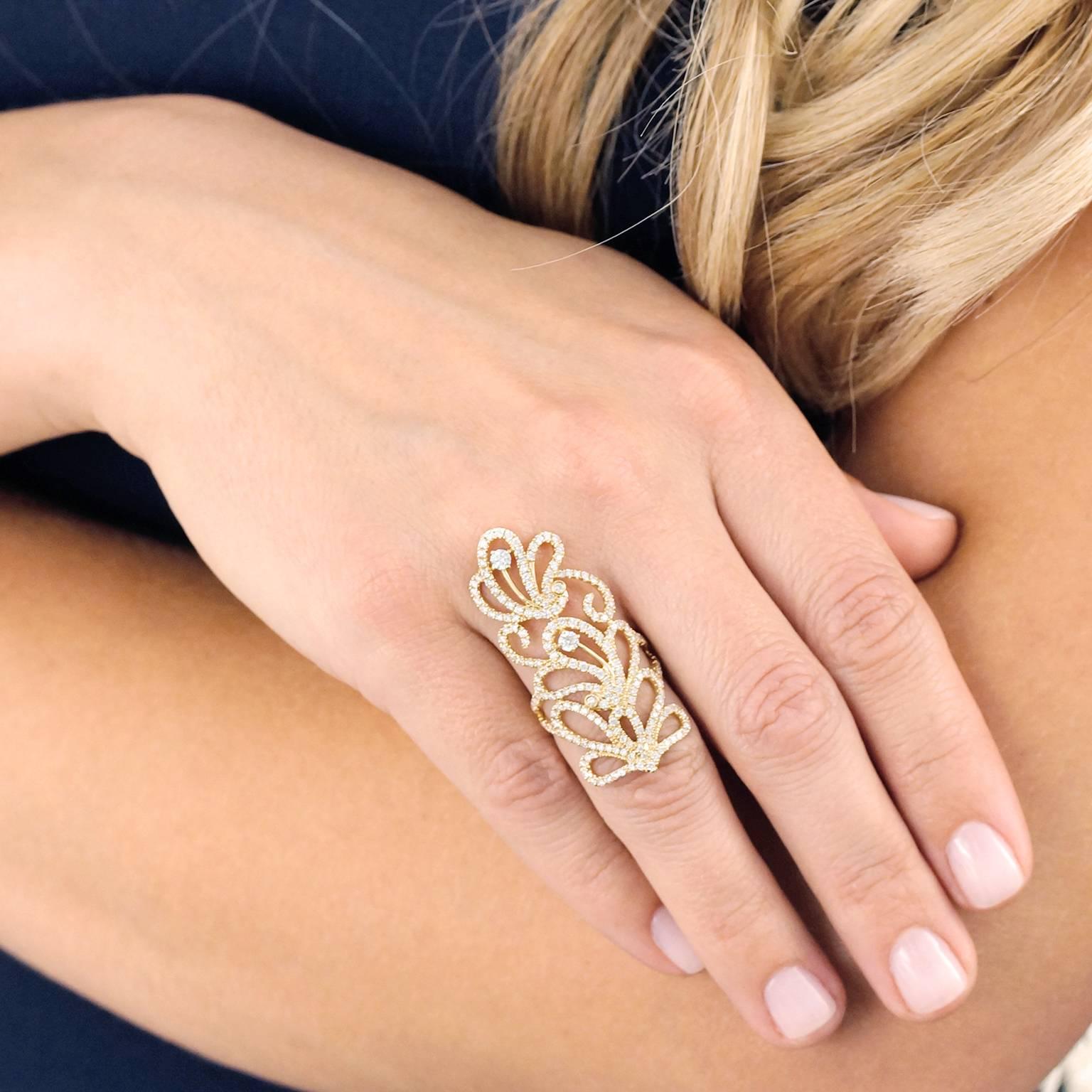 Women's Fabulous Contemporary Diamond-Set Fashion Ring