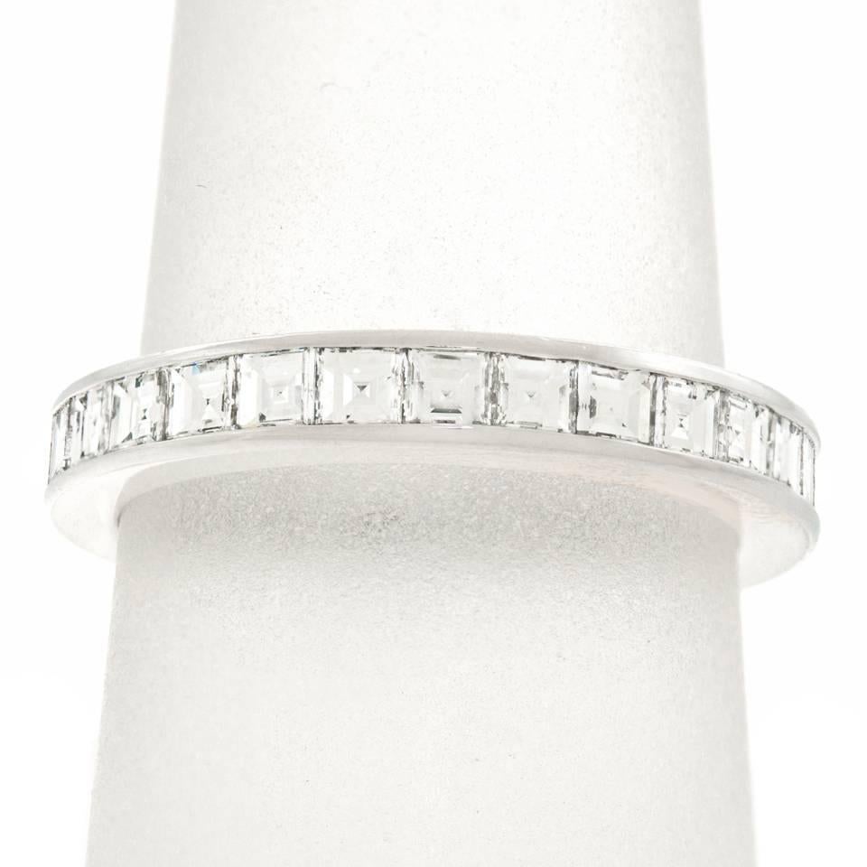 Tiffany & Co. 3.36 Carat Total Weight Platinum Eternity Band Size 6 2