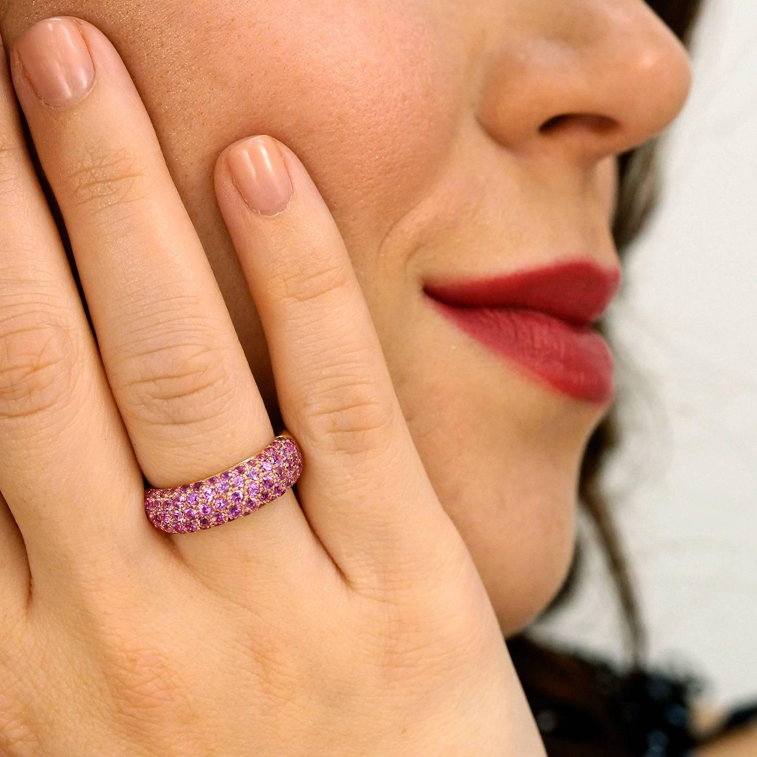 Women's Gubelin Pink Sapphire Gold Ring