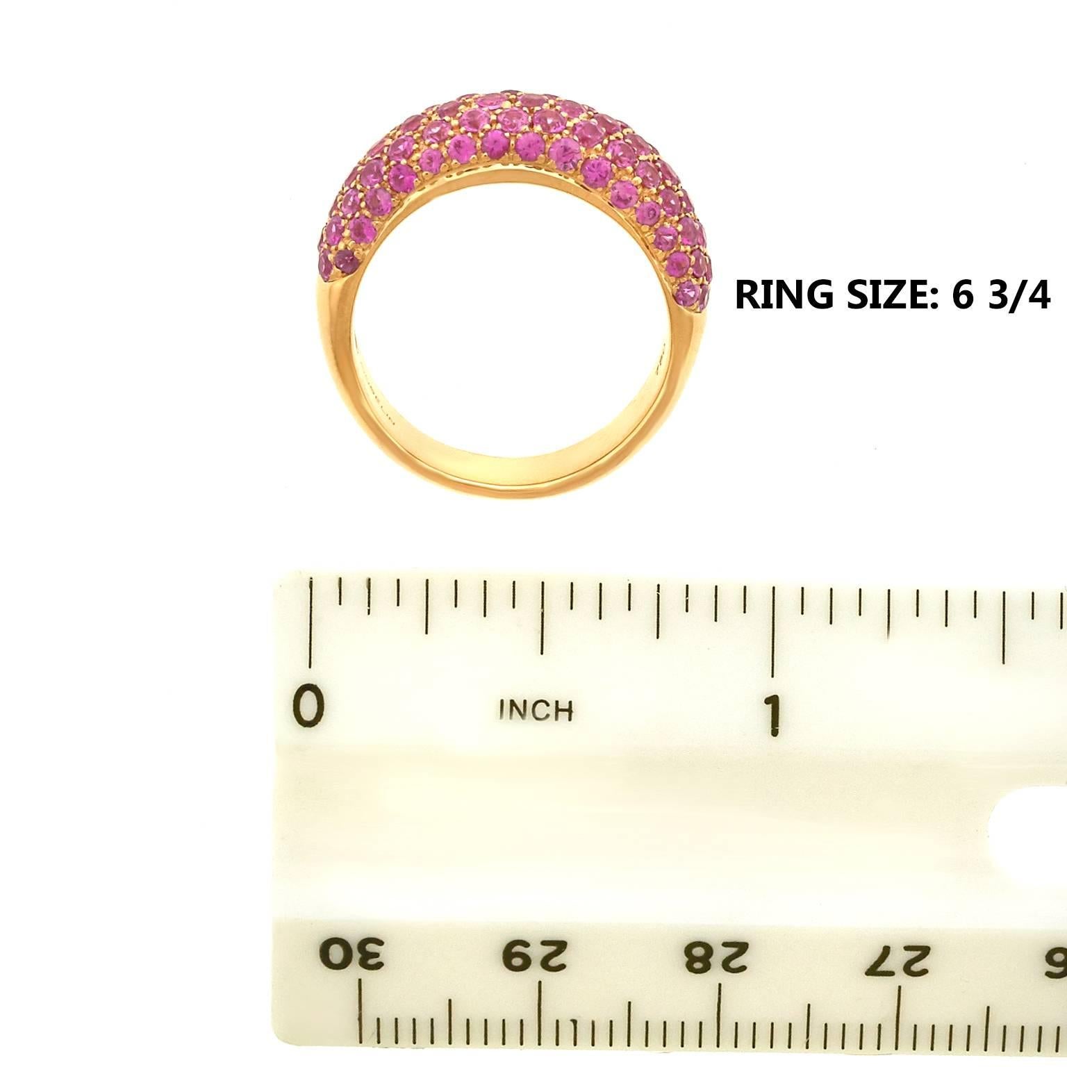 Gubelin Pink Sapphire Gold Ring 2