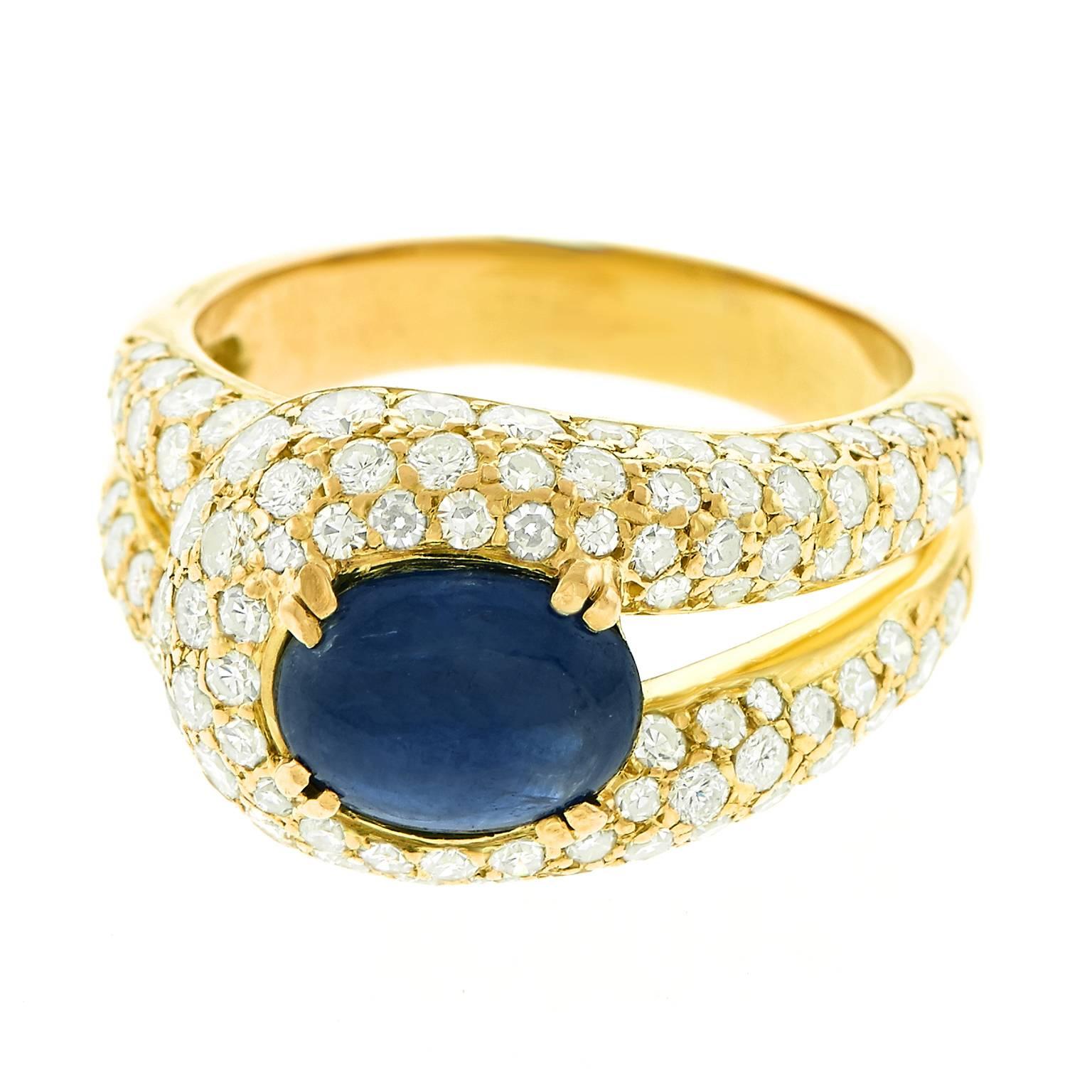 Boucheron Sapphire and Diamond Set Gold Ring 2