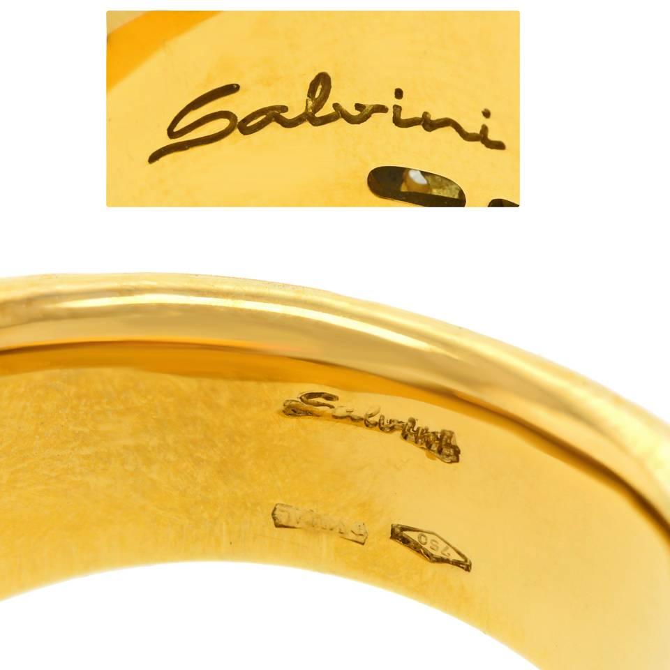 Salvini Diamond Set Modernist Gold Ring 1
