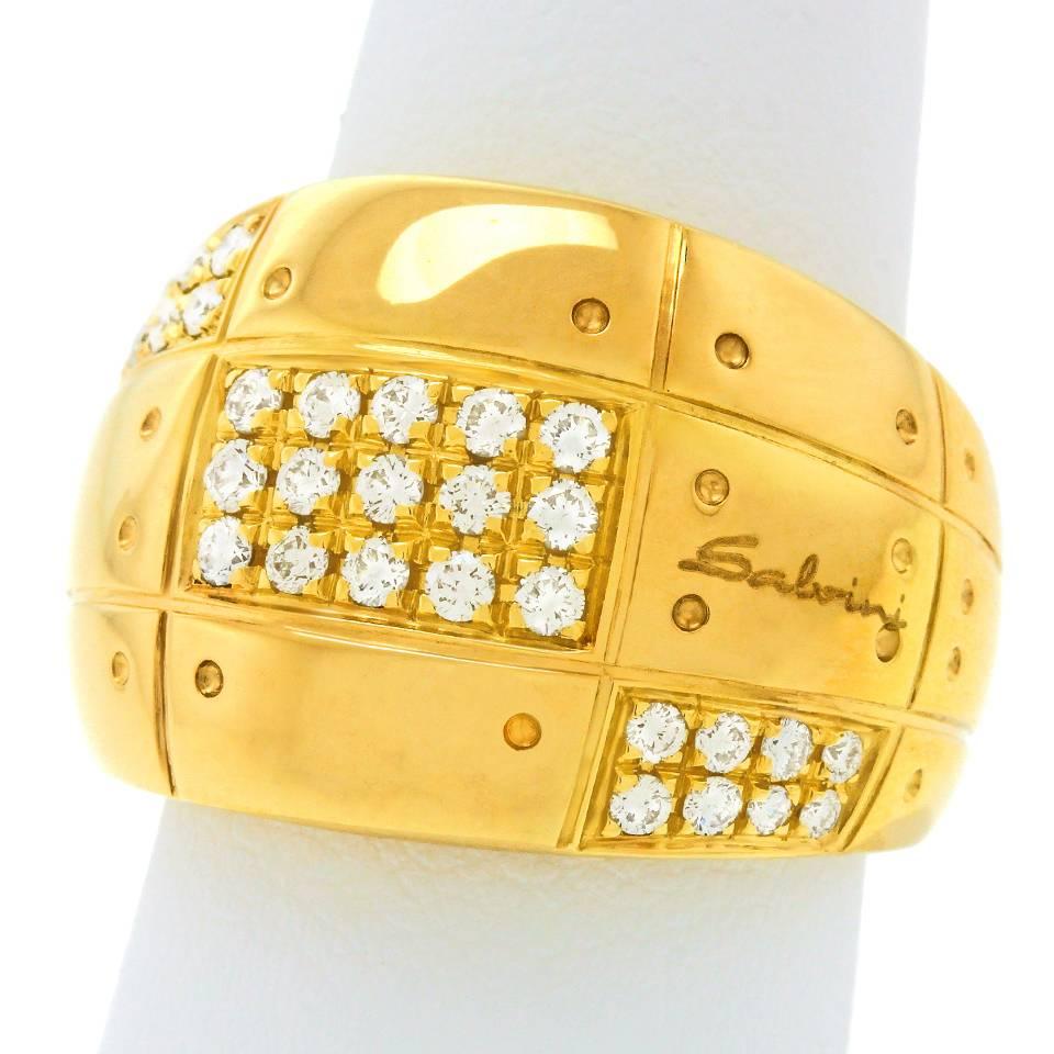 Salvini Diamond Set Modernist Gold Ring 4