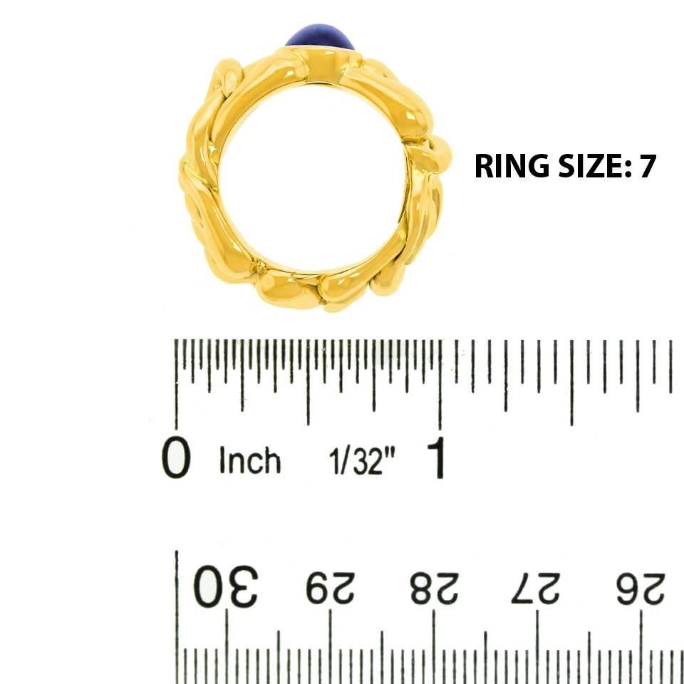  Loco d'oro 3.0ct Sapphire set Gold Ring 2