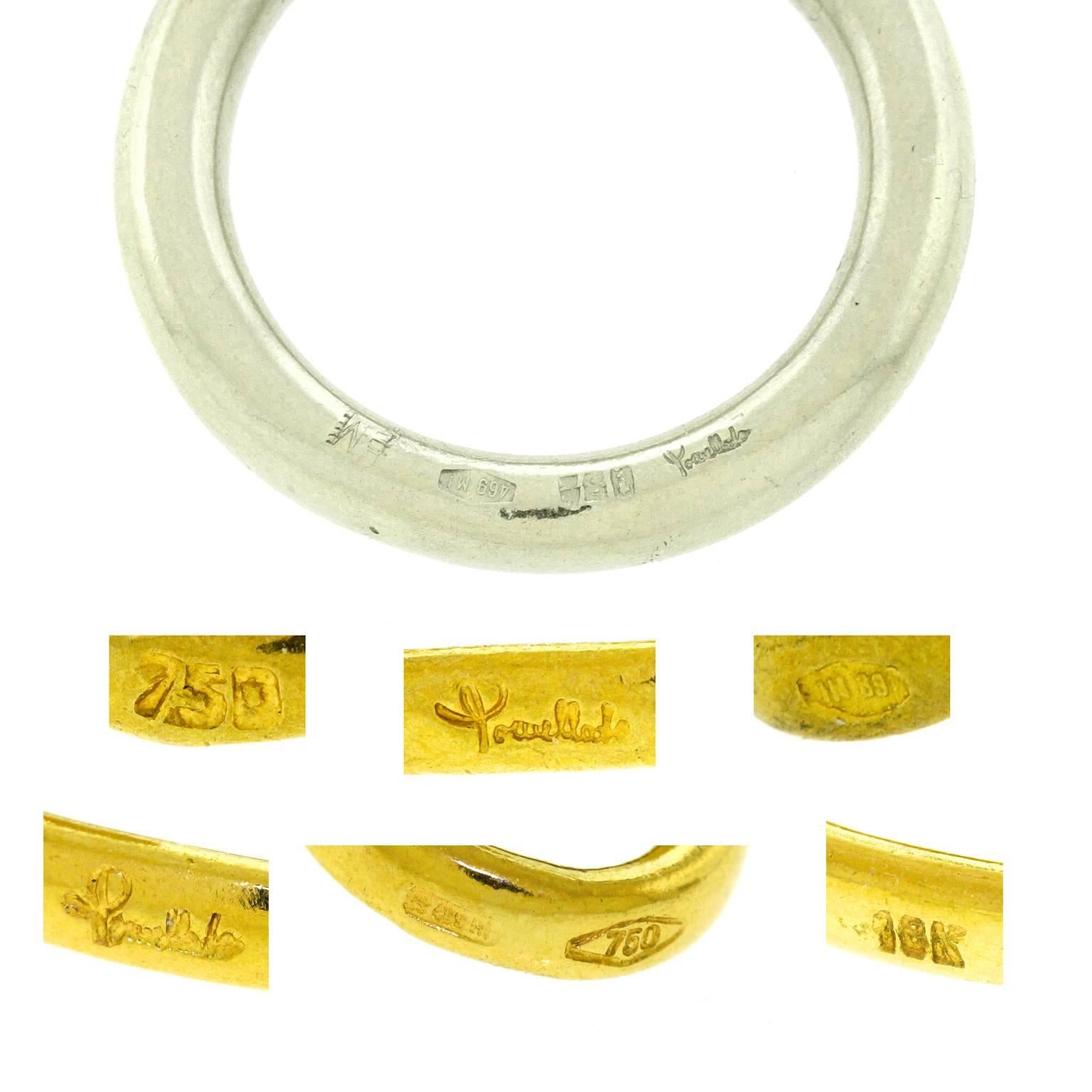 Pomellato-Anhänger mit botanischem Motiv aus Gold mit Anhängern 1