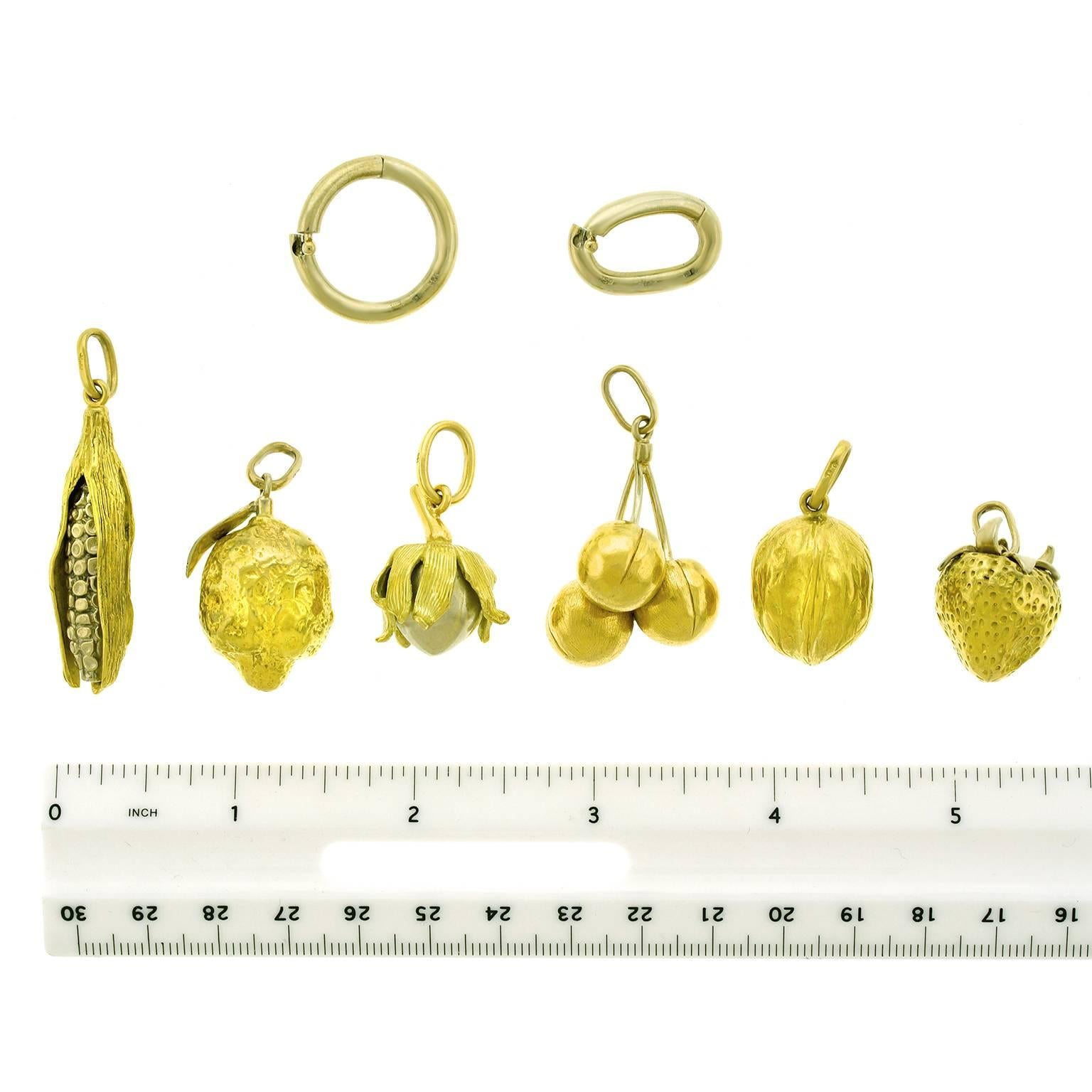 Pomellato-Anhänger mit botanischem Motiv aus Gold mit Anhängern 2