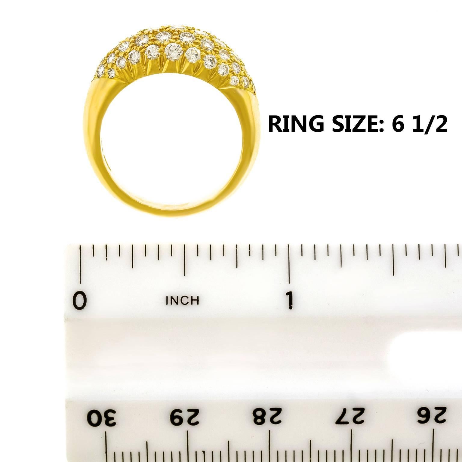 Diamond Pave Gold Dome Ring 2