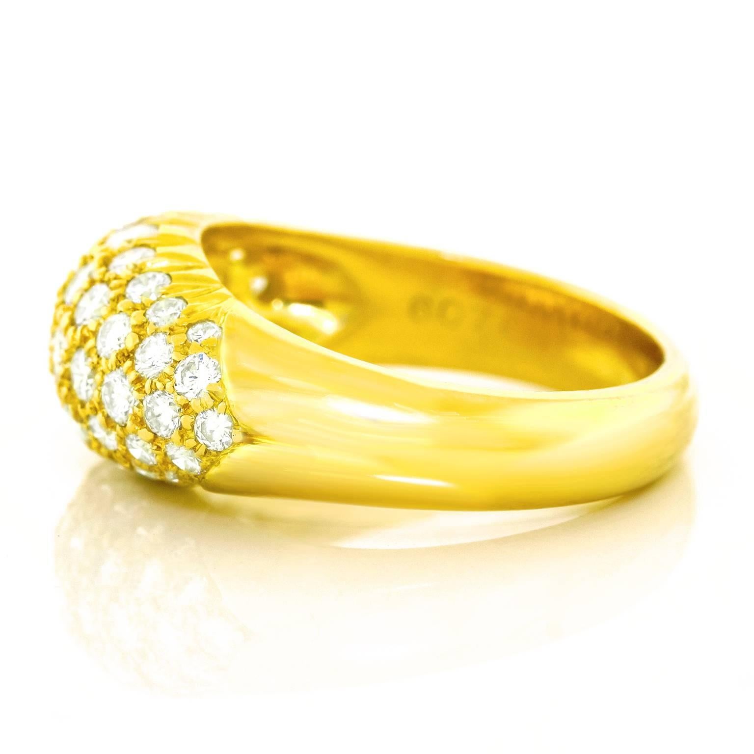 Diamond Pave Gold Dome Ring 3