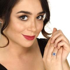 Sapphire Diamond Gold Ring