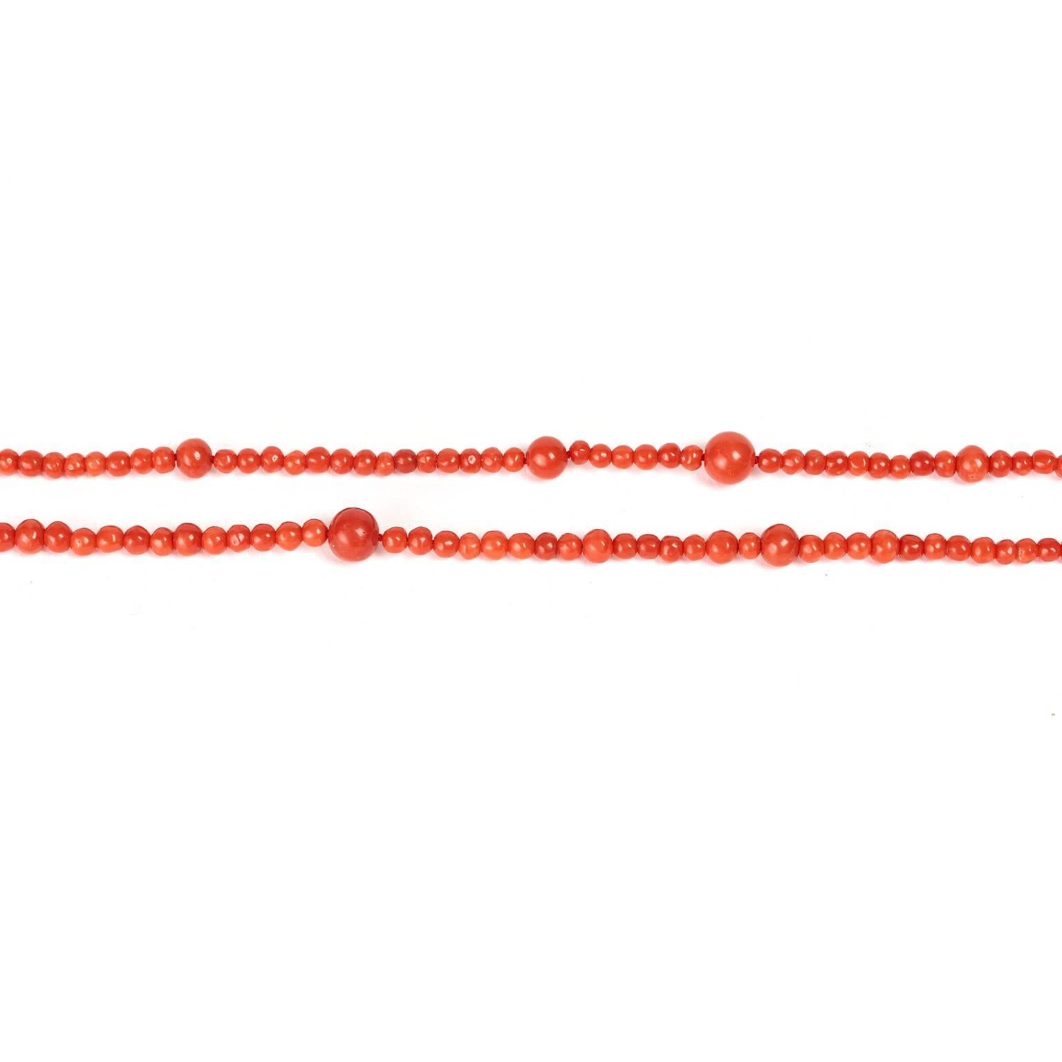 53-inch Modernist Italian Coral Necklace 1