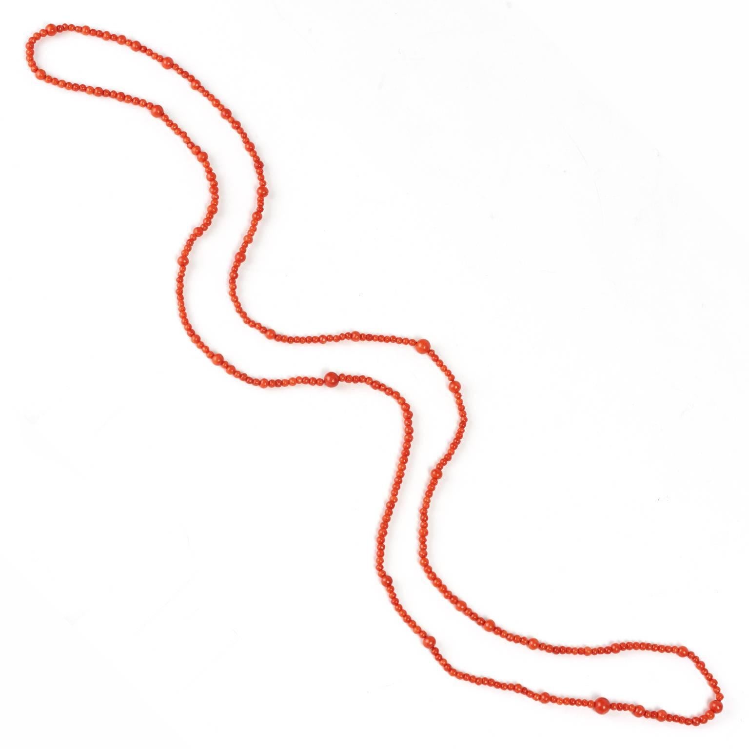 53-inch Modernist Italian Coral Necklace 3