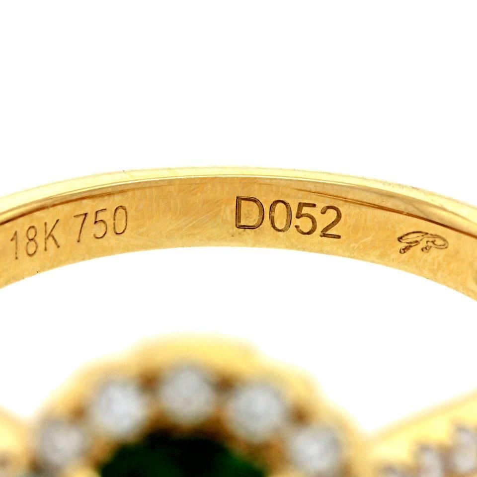 2000s Gorgeous Emerald Diamond Gold Ring 1