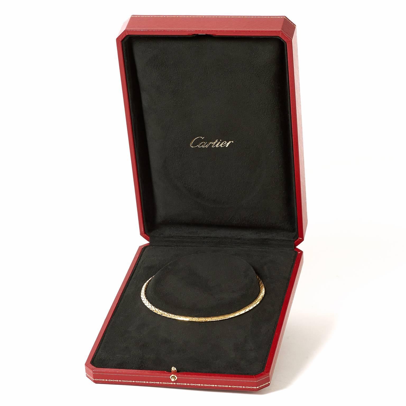 Classic Cartier Gold Necklace In Excellent Condition In Litchfield, CT