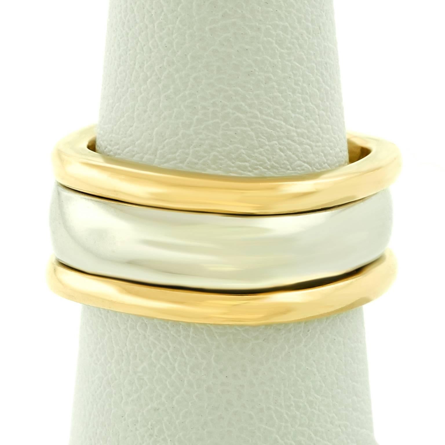 Three-Ring Two Color Gold Stacking Set 4