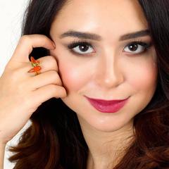 Wendy Ramshaw - Set di anelli in oro con corniola modernista