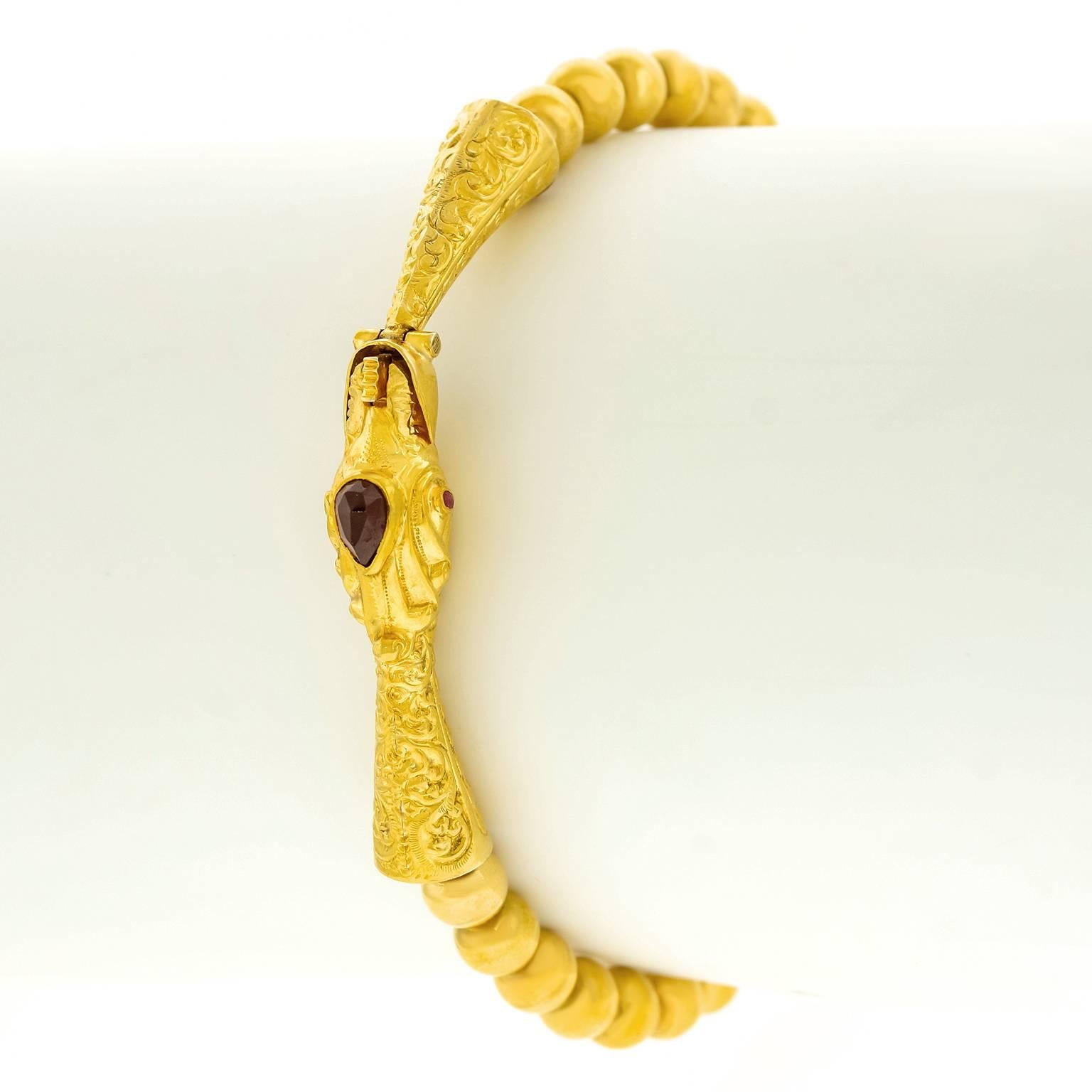 Victorian Gold Snake Bracelet 4