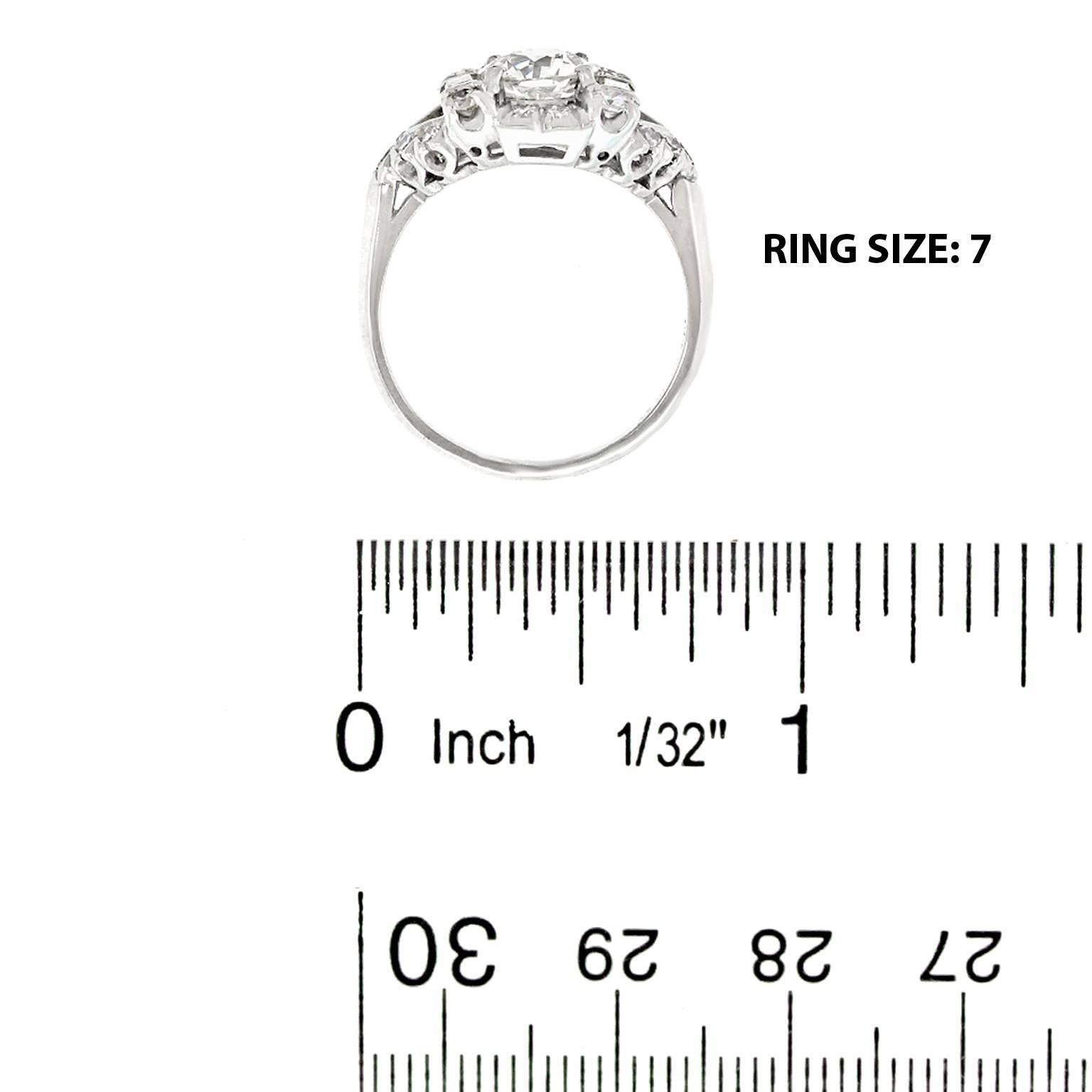 Art Deco Diamond Platinum Ring 2
