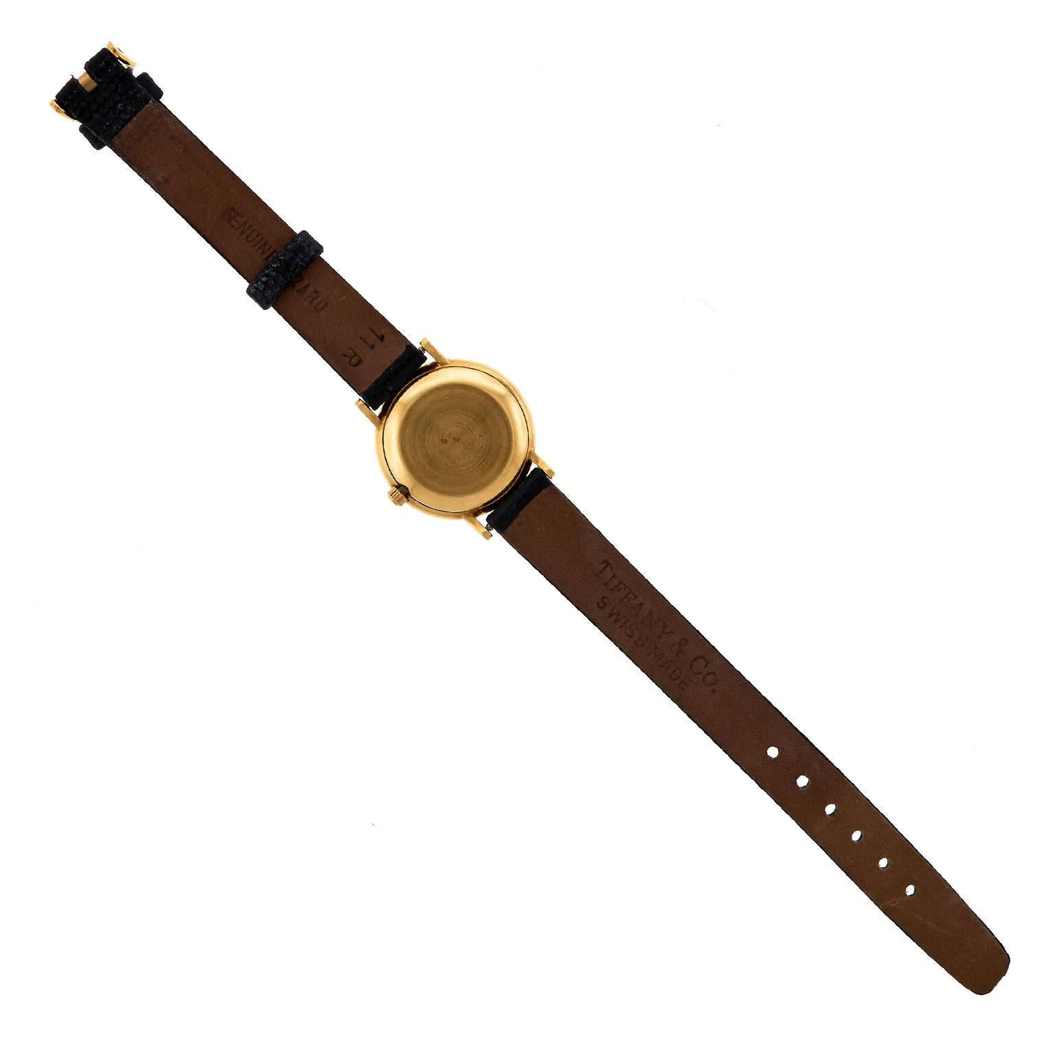 Women's Chic Tiffany & Co. Roman Numeral Gold Wrist Watch