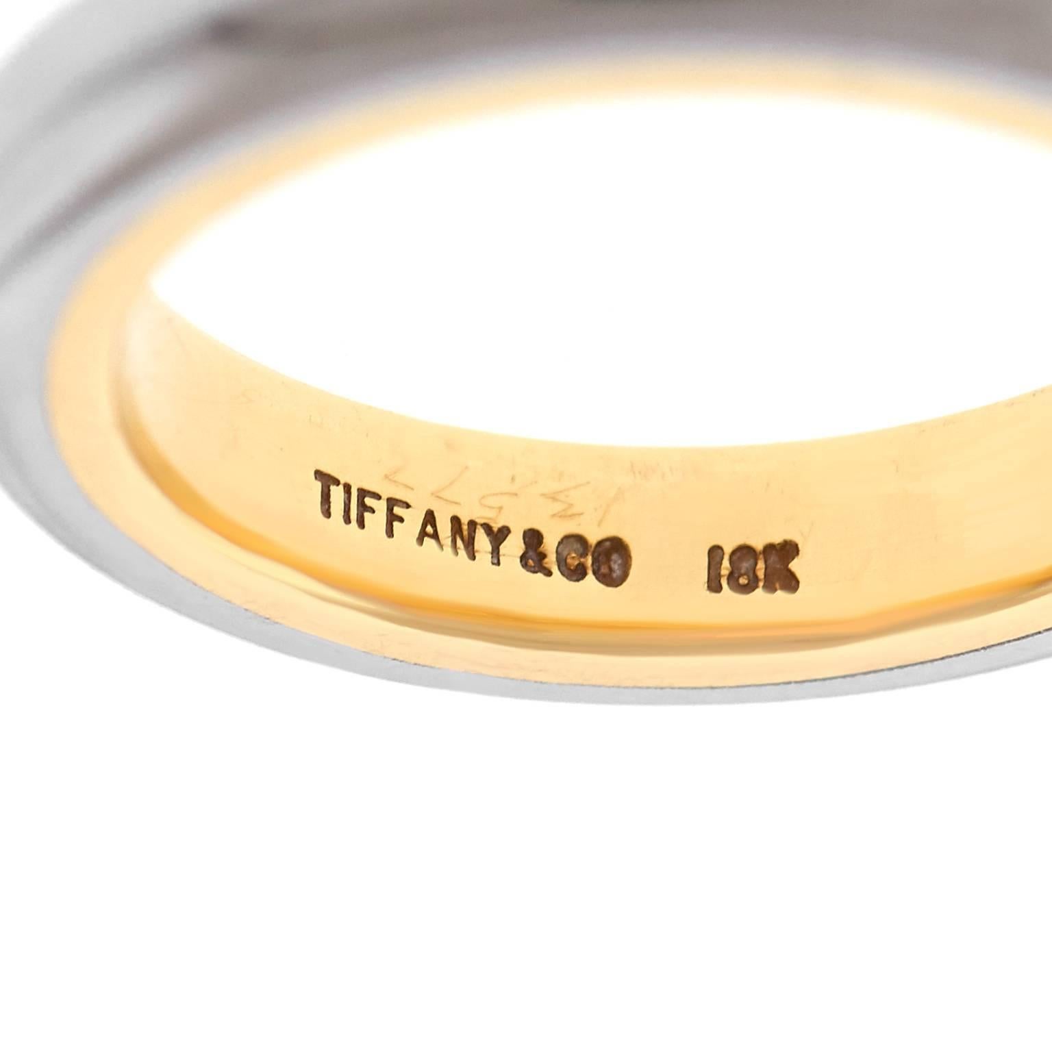 1990s Tiffany & Co. Modernist Two Color Gold Band 1