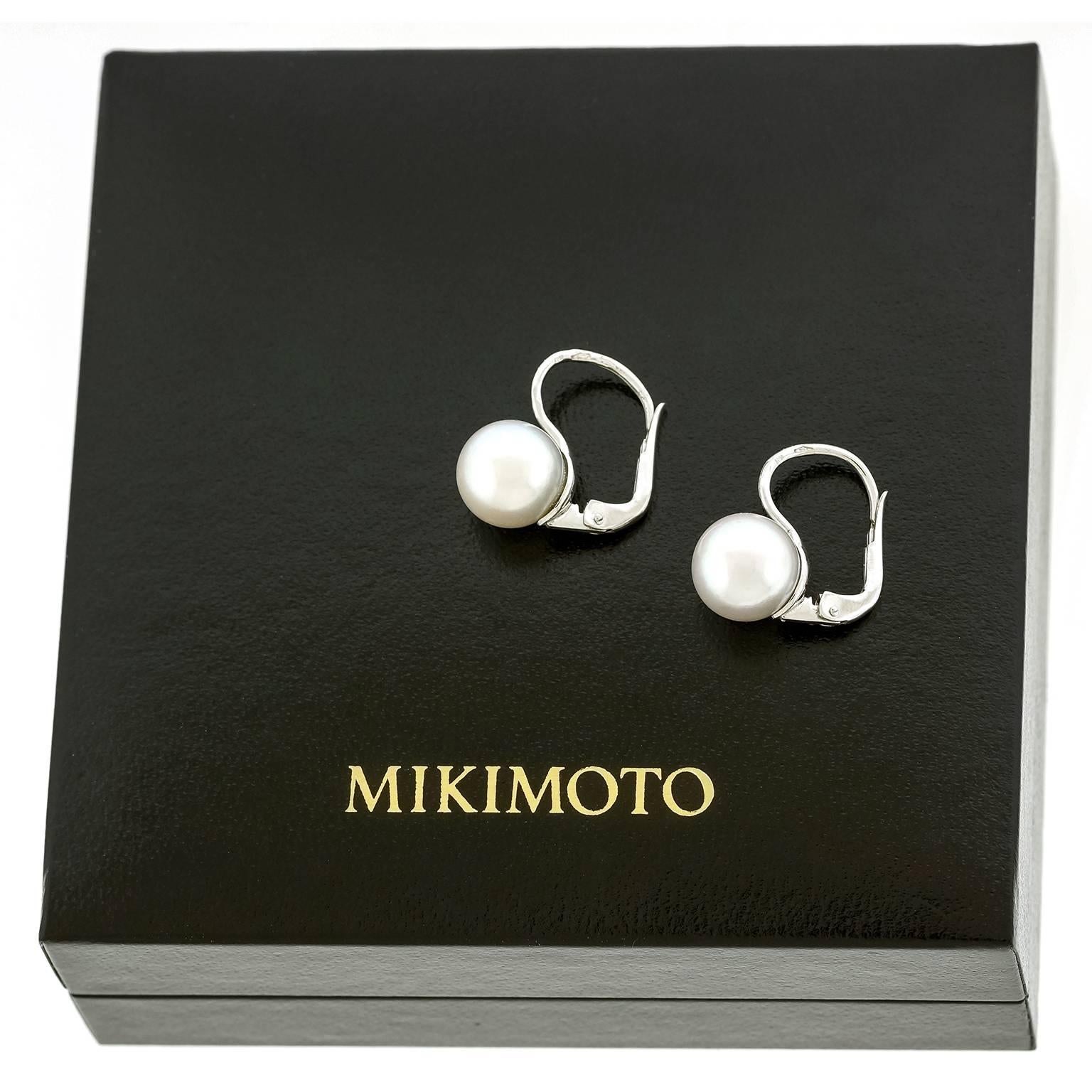 mikimoto pearl drop earrings