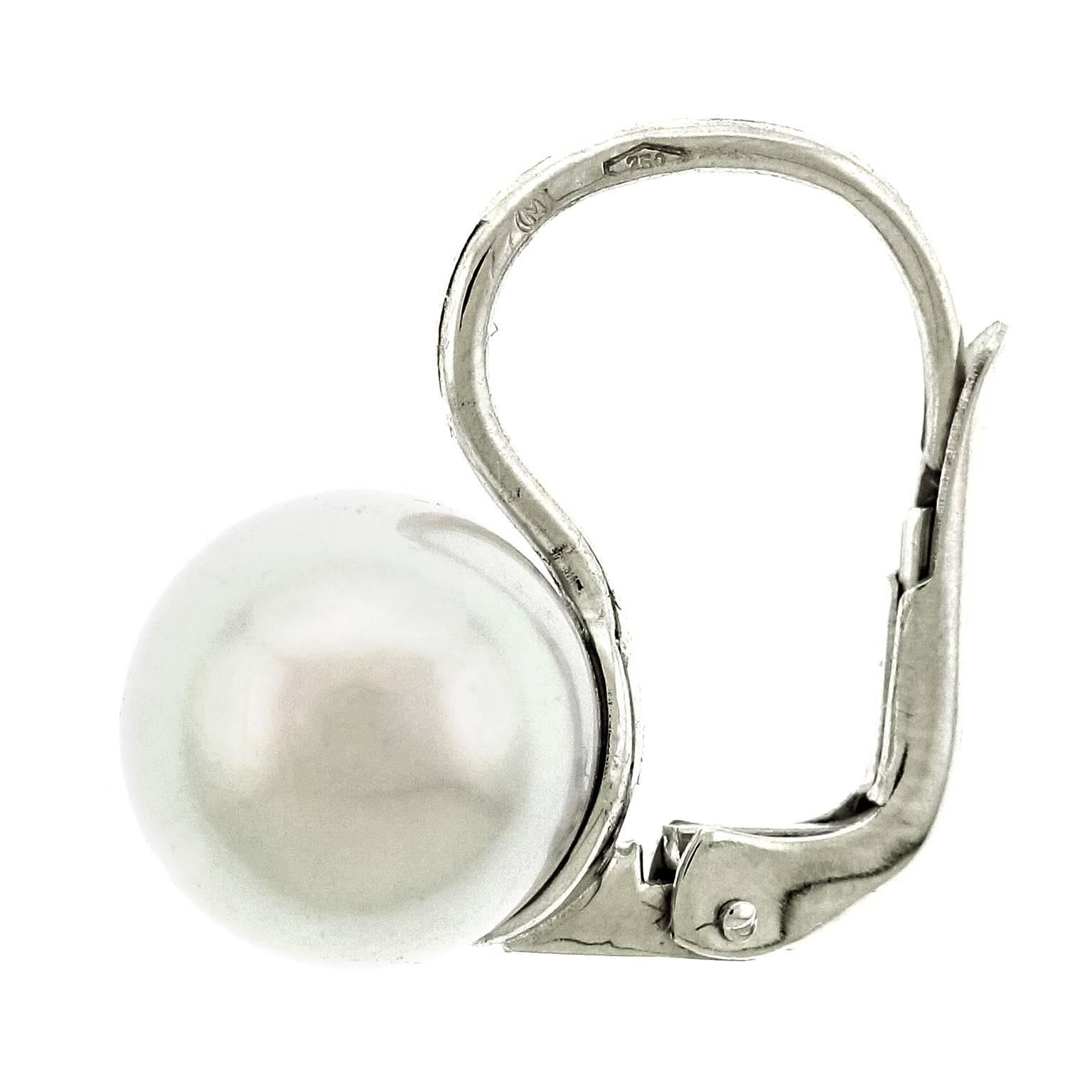 Women's Mikimoto 8.75mm Blue Pearl White Gold Drop Earrings