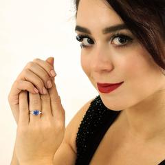 Dorfman 3.40ct Burma No-Heat Sapphire & Diamond Ring GIA