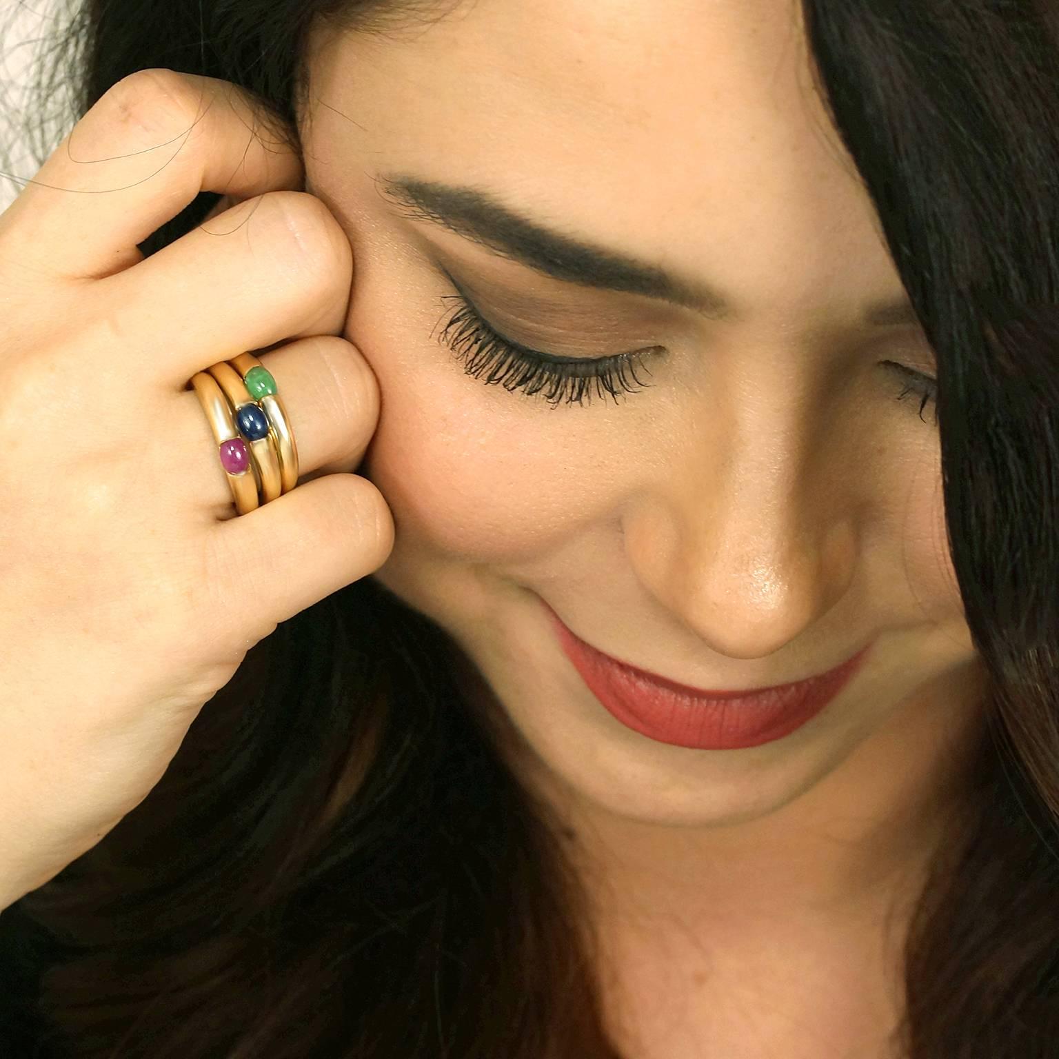 Chic Sixties Gold Stacking Rings 4