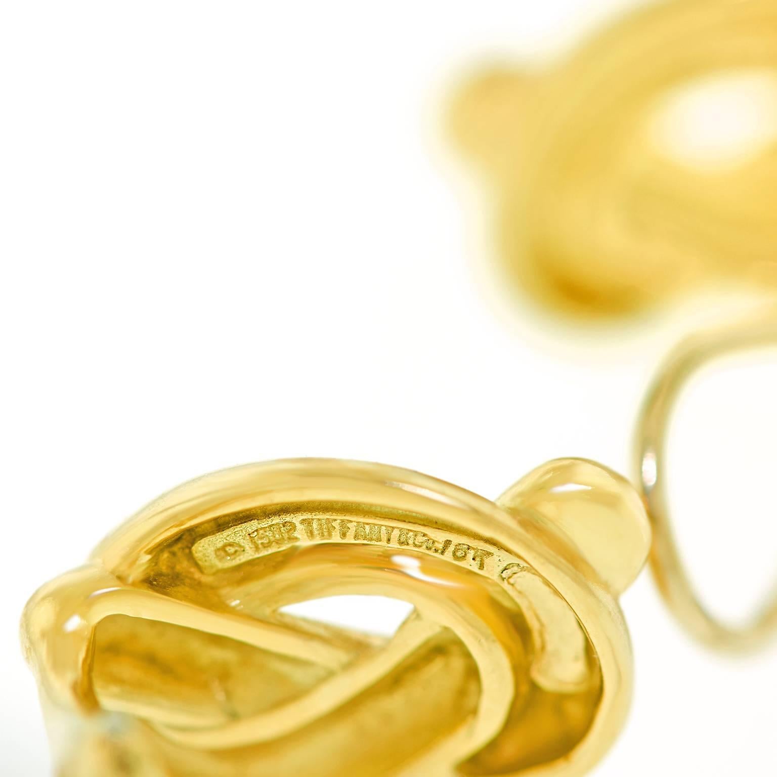 Tiffany & Co. Gold Knot Earrings 1