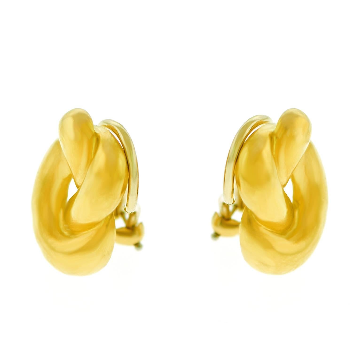 Tiffany & Co. Gold Knot Earrings 4