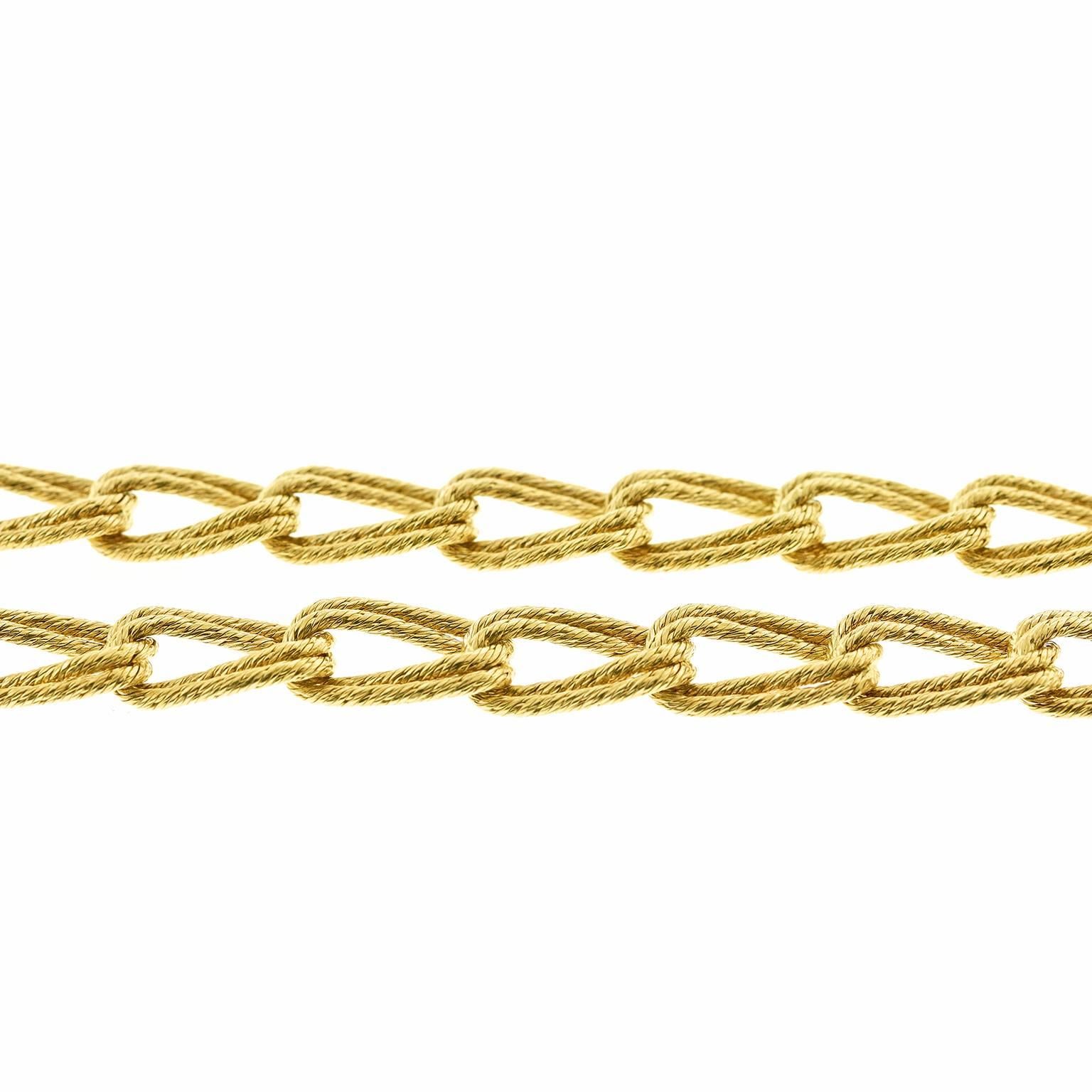 Gubelin Twisted Cable Double-Link Gold Necklace 3