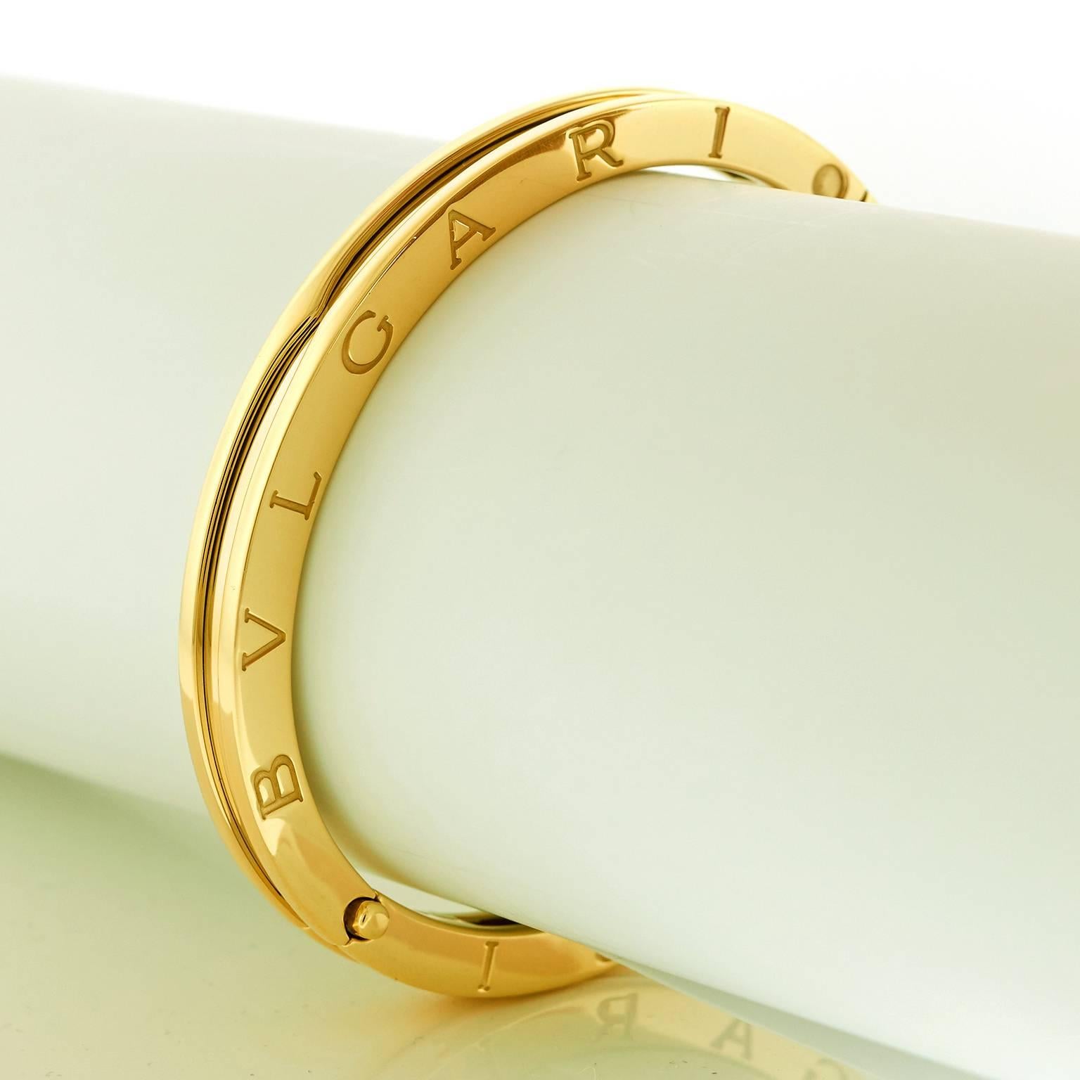 Bulgari “Zero” Gold Bracelet In Excellent Condition In Litchfield, CT